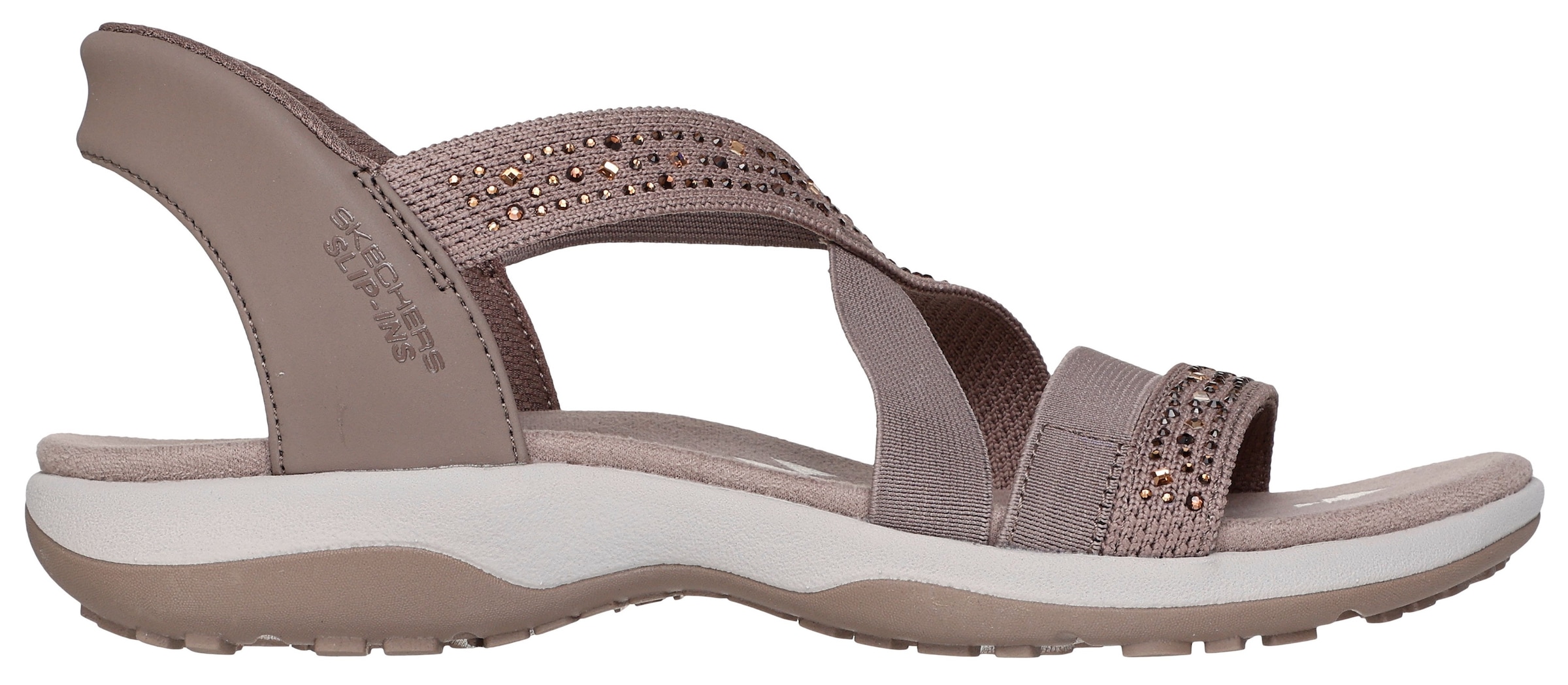 Skechers Sandale »REGGAE SLIM-SUMMER SPARKLE«, Sandalette, Schlupfschuh mit Slip-ins Funktion