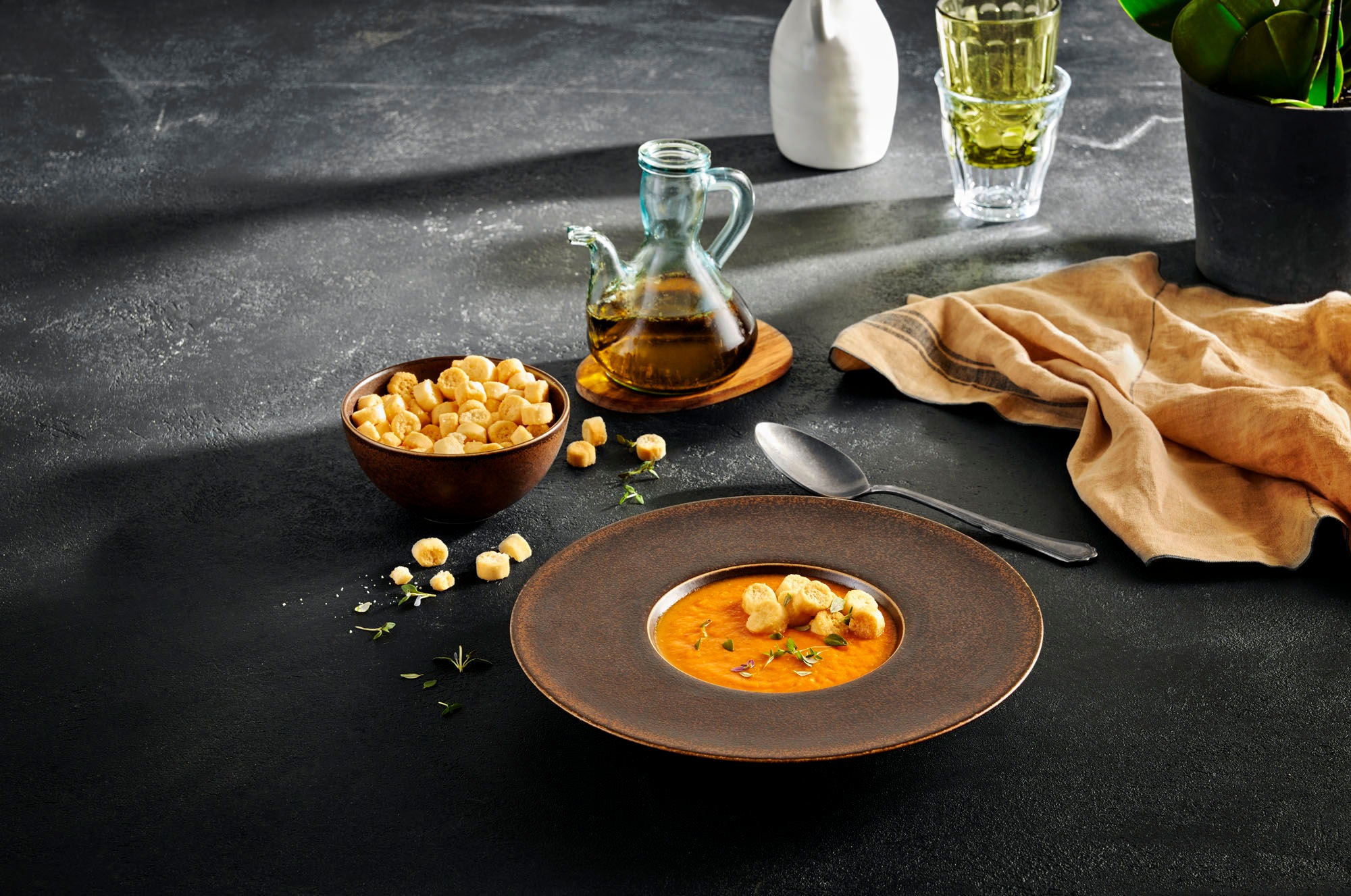 MÄSER Pastateller »Gourmetteller Powerful, aus Porzellan«, (Set, 4 St.), Geschirr-Set, Teller-Set
