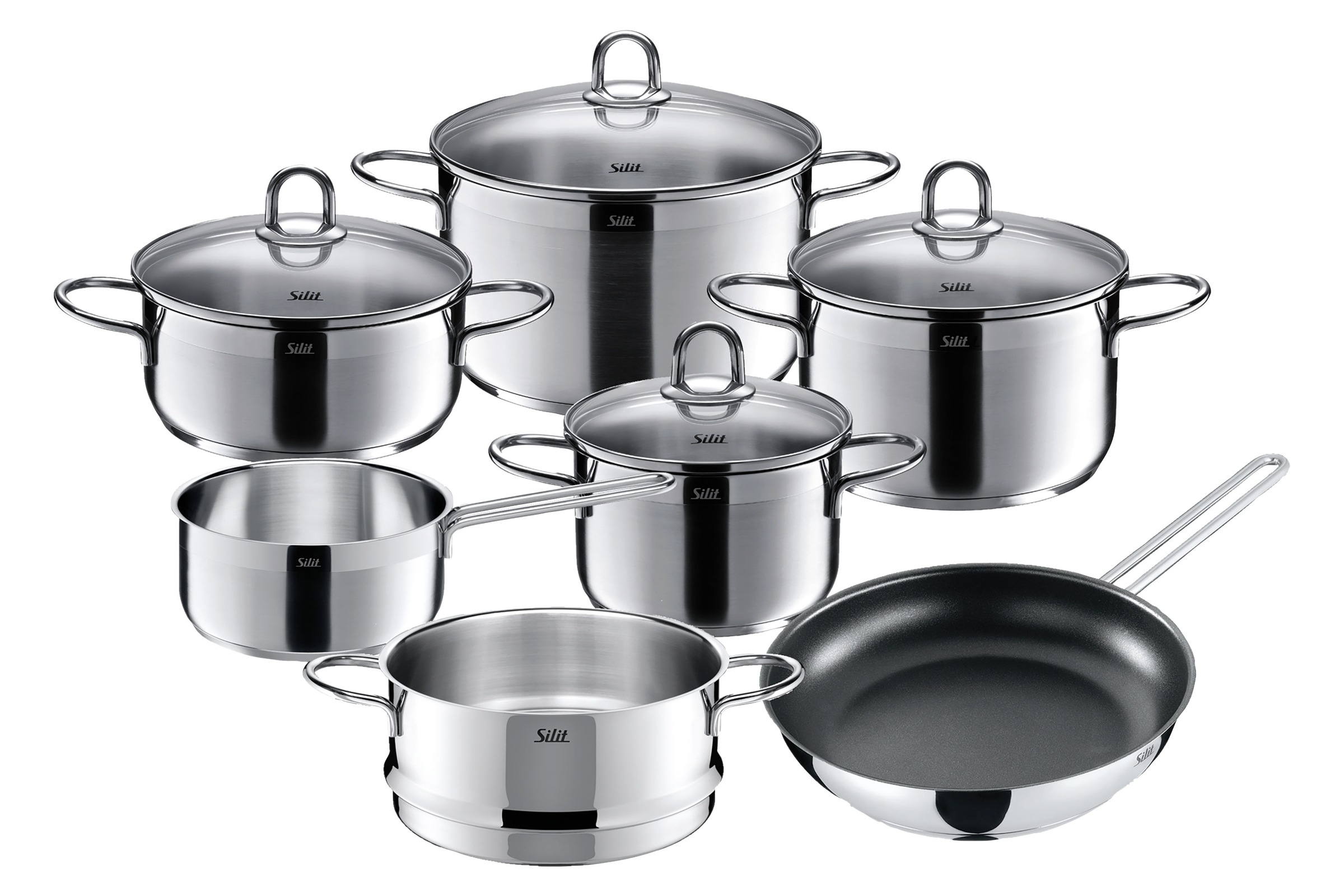 Silit Topf-Set »Diamant« Edelstahl 18/10 Set, mit Dampfeinsatz, 11 Stk. tlg günstig online kaufen