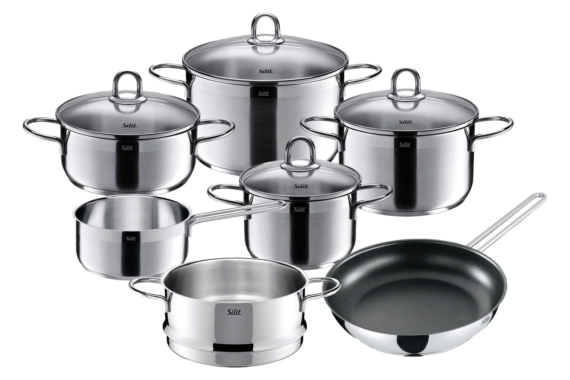 Silit Topf-Set »Diamant« Set, mit Dampfeinsatz, 11 Stk. tlg. Edelstahl 18/1 günstig online kaufen