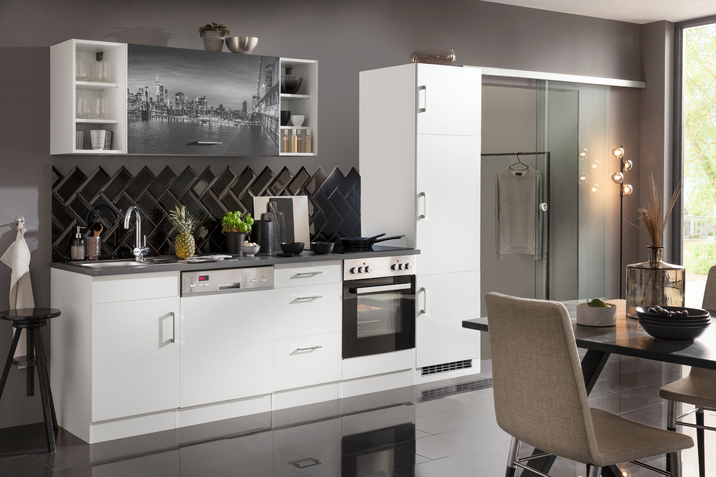 KOCHSTATION Küchenzeile »KS-Paris – Küchen mit einzigartigen Fotomotiven au günstig online kaufen