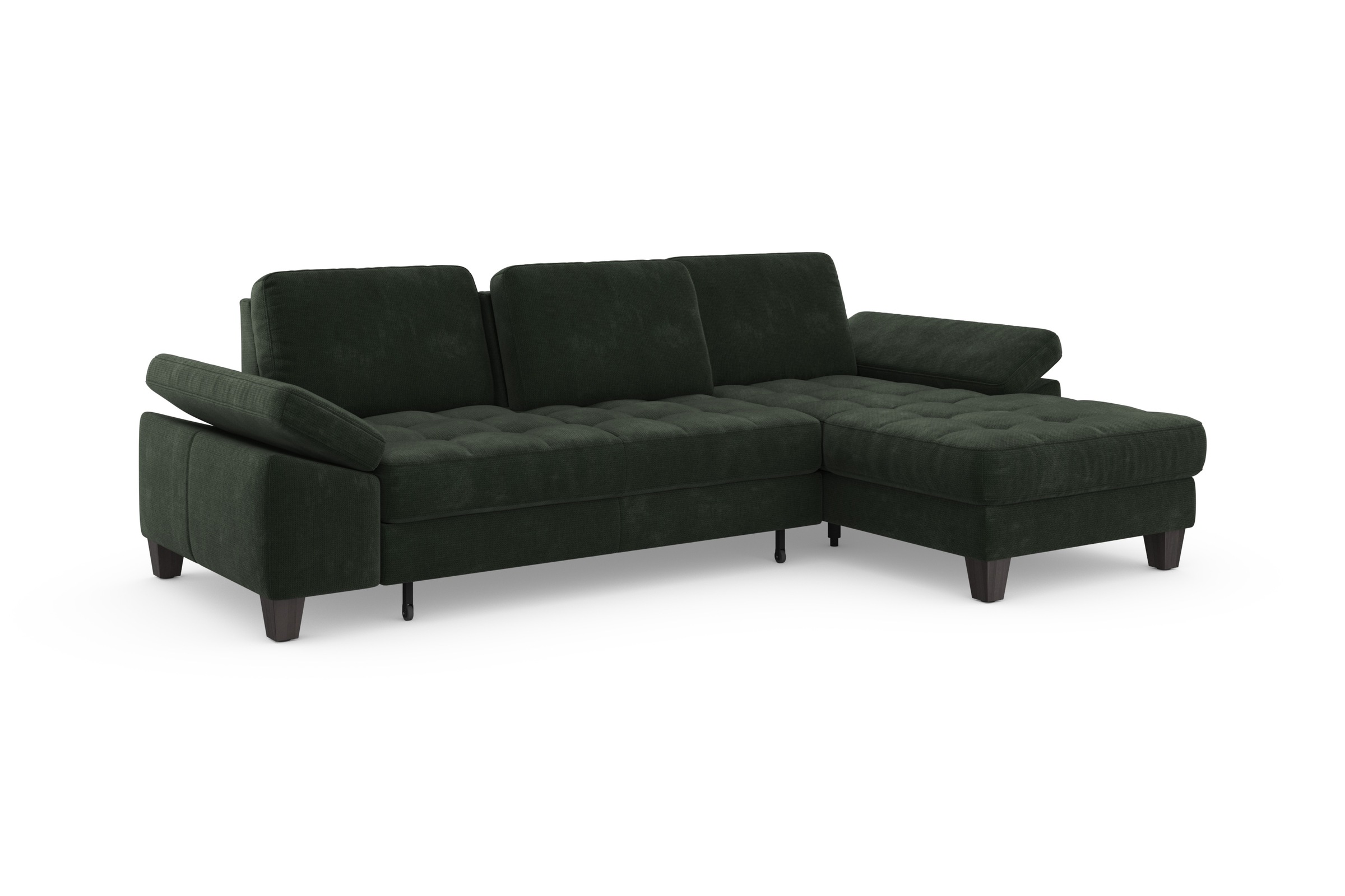 sit&more Ecksofa »Westham L-Form«, Recamiere, mit oder ohne Bettfunktion, Bettkasten, Füße wengefarben