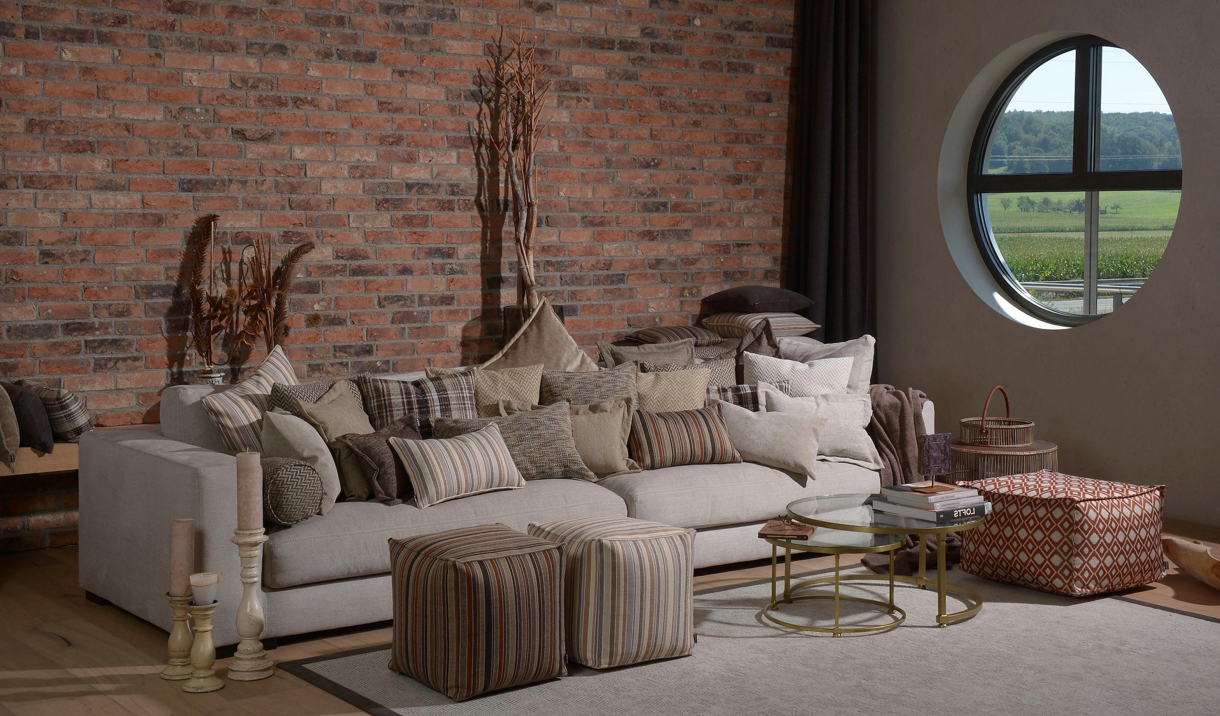 H.O.C.K. Dekokissen »Ardesia« mit Karomuster, Kissenhülle mit Füllung, 1 Stück