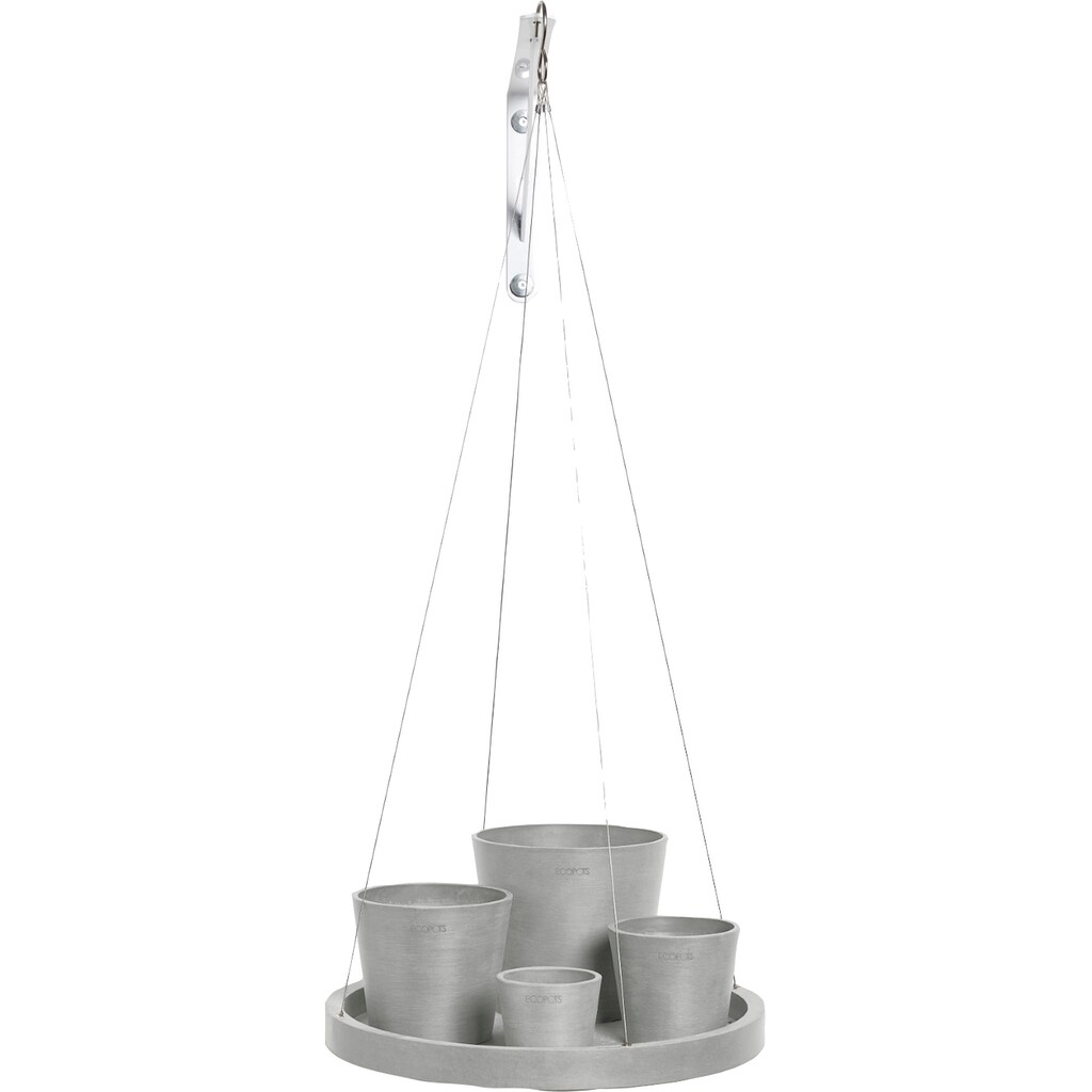 ECOPOTS Blumentopfuntersetzer »HANGING SAUCER White Grey«