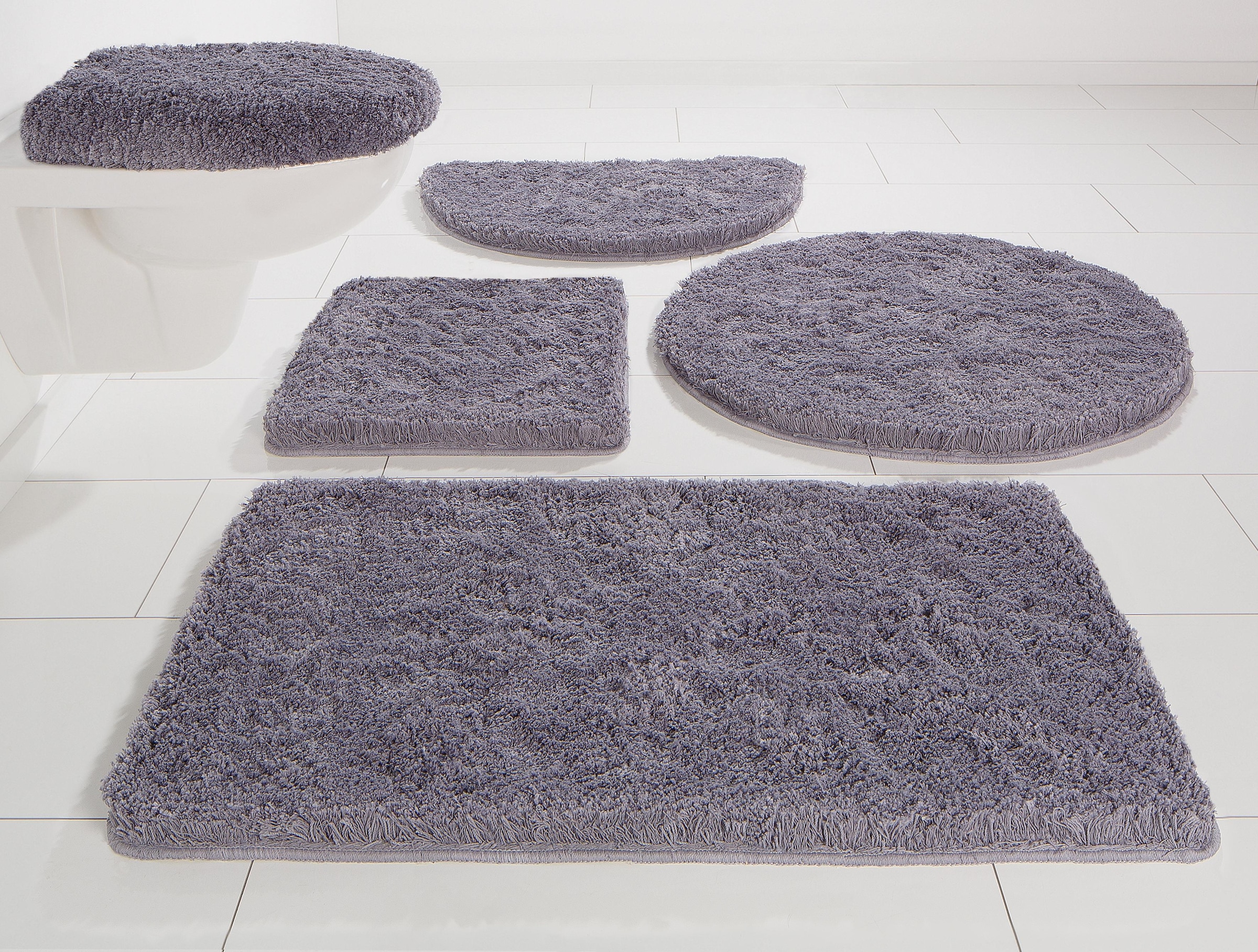 Möve Badematte »Superwuschel, Badvorleger, Badezimmer Teppich«, rutschhemmend beschichtet, strapazierfähig-schnell trocknend-fußbodenheizungsgeeignet, Mikrofaser-Badematte, Badteppich, rechteckig, rund & als 3-tlg. Set
