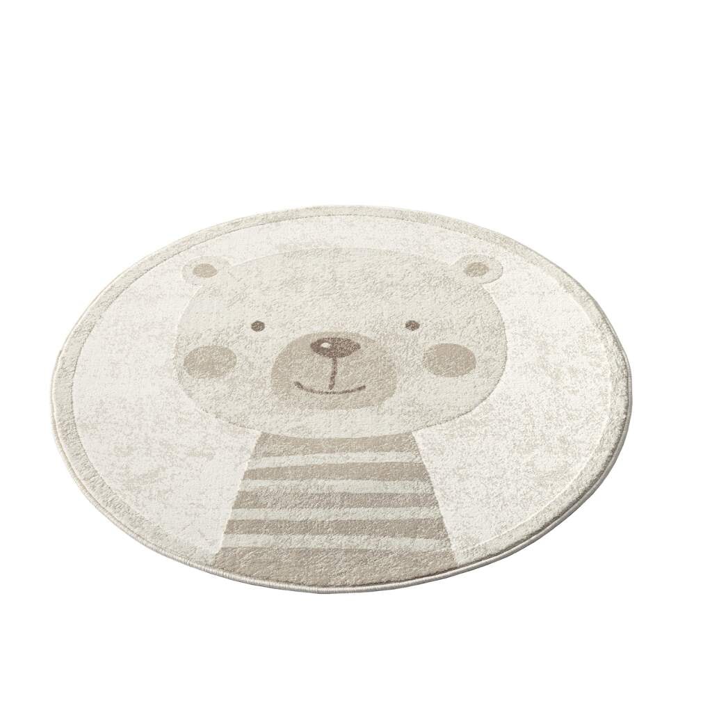 Carpet City Kinderteppich »MARA710«, rund, 11 mm Höhe, Kinderzimmer, Kurzflor,robust,Tiere, Spielzimmer