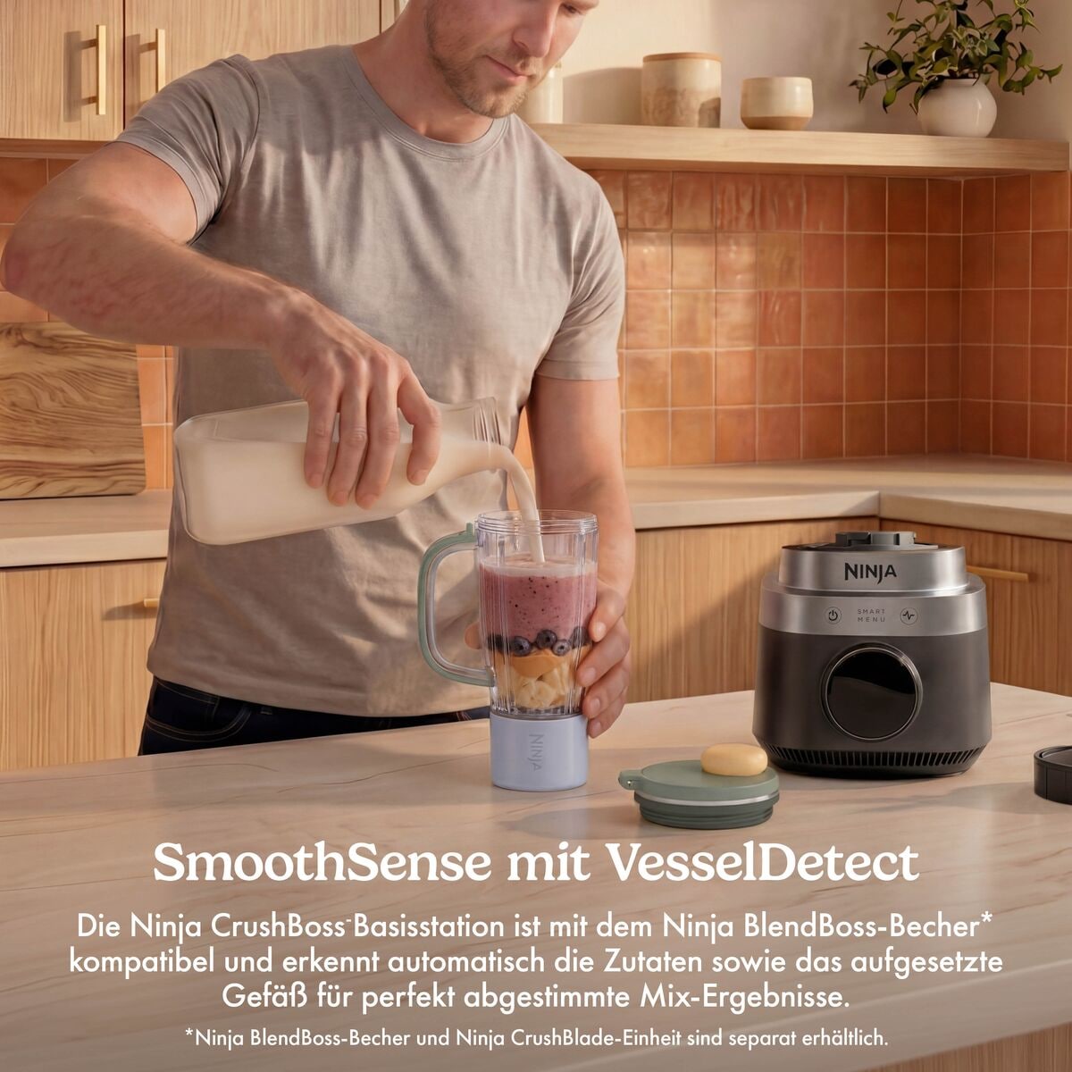 NINJA Standmixer »LB201EUBK Ninja CrushBOSS intelligenter Mixer – Onyx« 1200 W
