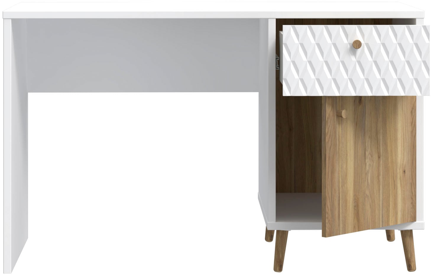 FORTE Schreibtisch »Aksana«, Schreibtisch, Soft Close, Vollauszug, modernes Design