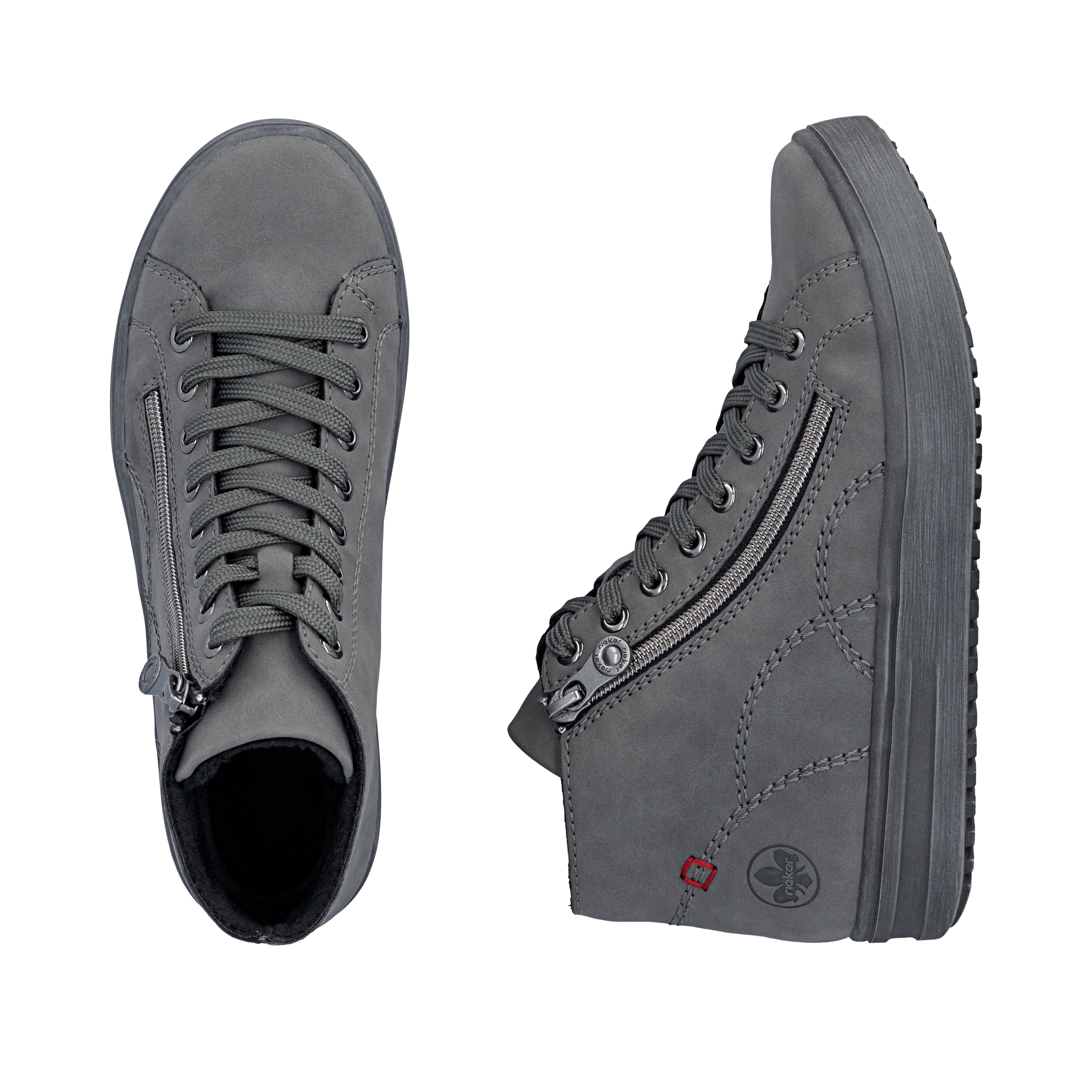 Rieker Schnürboots  High Top-Sneaker, Herbstschuh mit dezenten Ziernähten