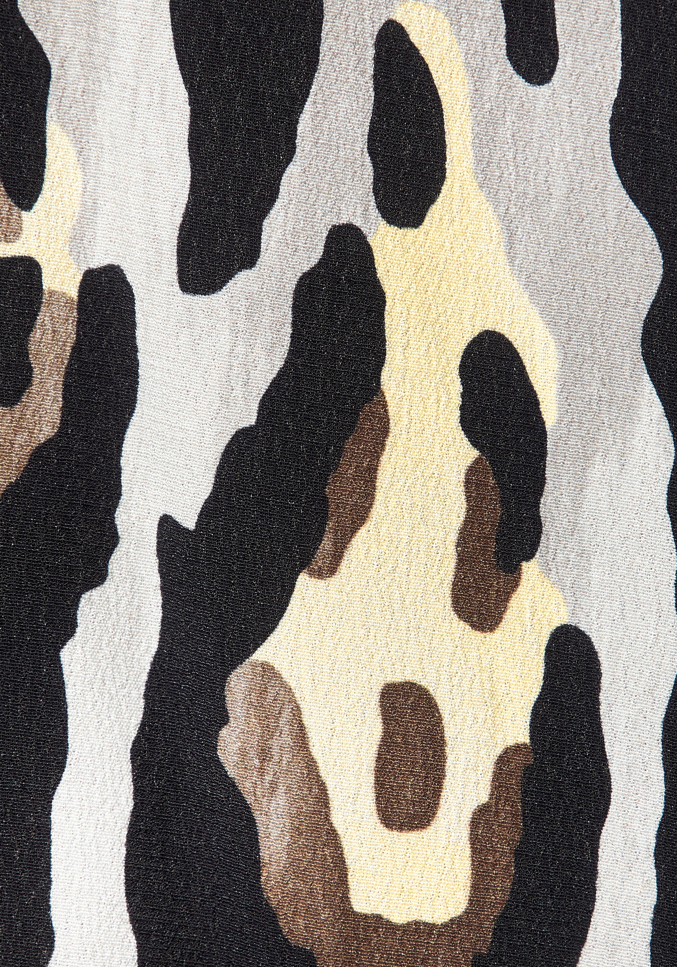 LASCANA Maxikleid »mit Alloverprint und Knopfleiste hinten, aus gewebter Viskose« luftiges Sommerkleid, elegantes Webkleid, casual