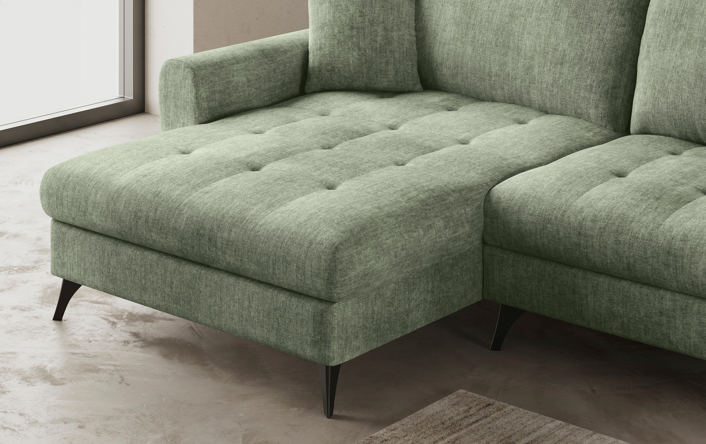 Mr. Couch Ecksofa »Blackburn II L-Form«, Wahlweise mit Kaltschaumpolsterung bis 140 kg belastbar