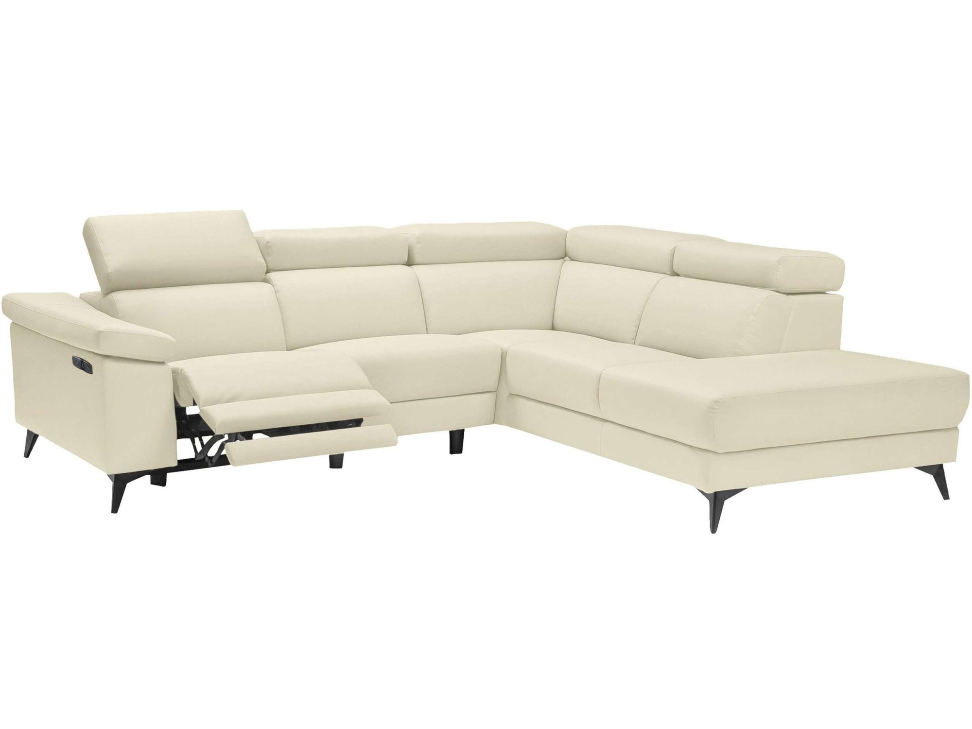 Places of Style Ecksofa »Samira«, mit elektrischer Relaxfunktion in einem Sitz und USB-Anschluss