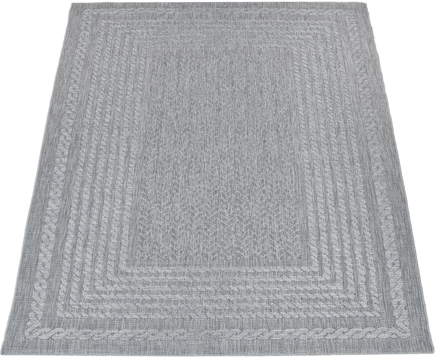Paco Home Teppich »Liege 390«, rechteckig, 4 mm Höhe, Flachgewebe, melierte günstig online kaufen