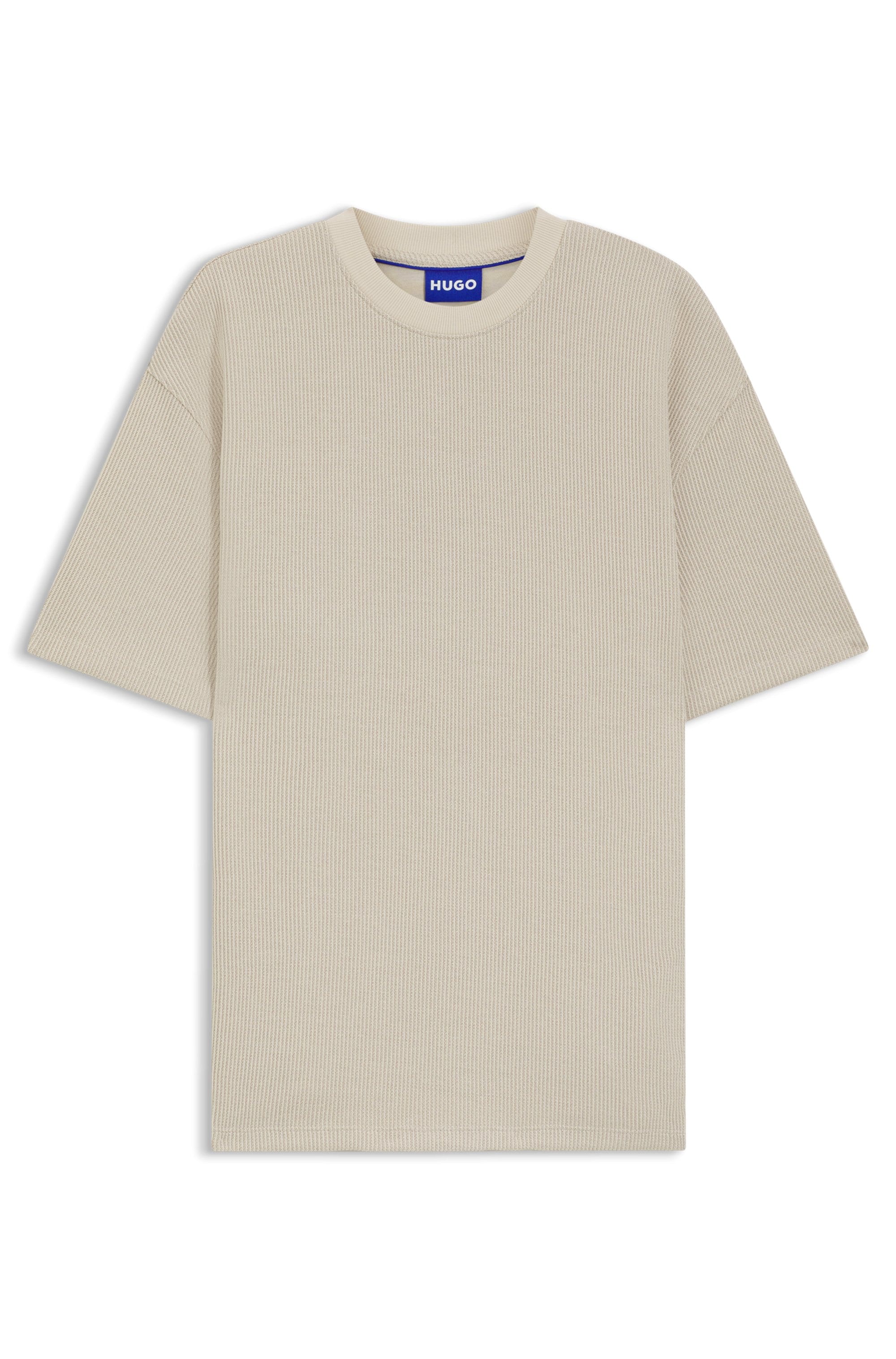 HUGO T-Shirt »Nuwaffle« Rundhalsausschnitt, Regular Fit, dezentes Waffelmuster