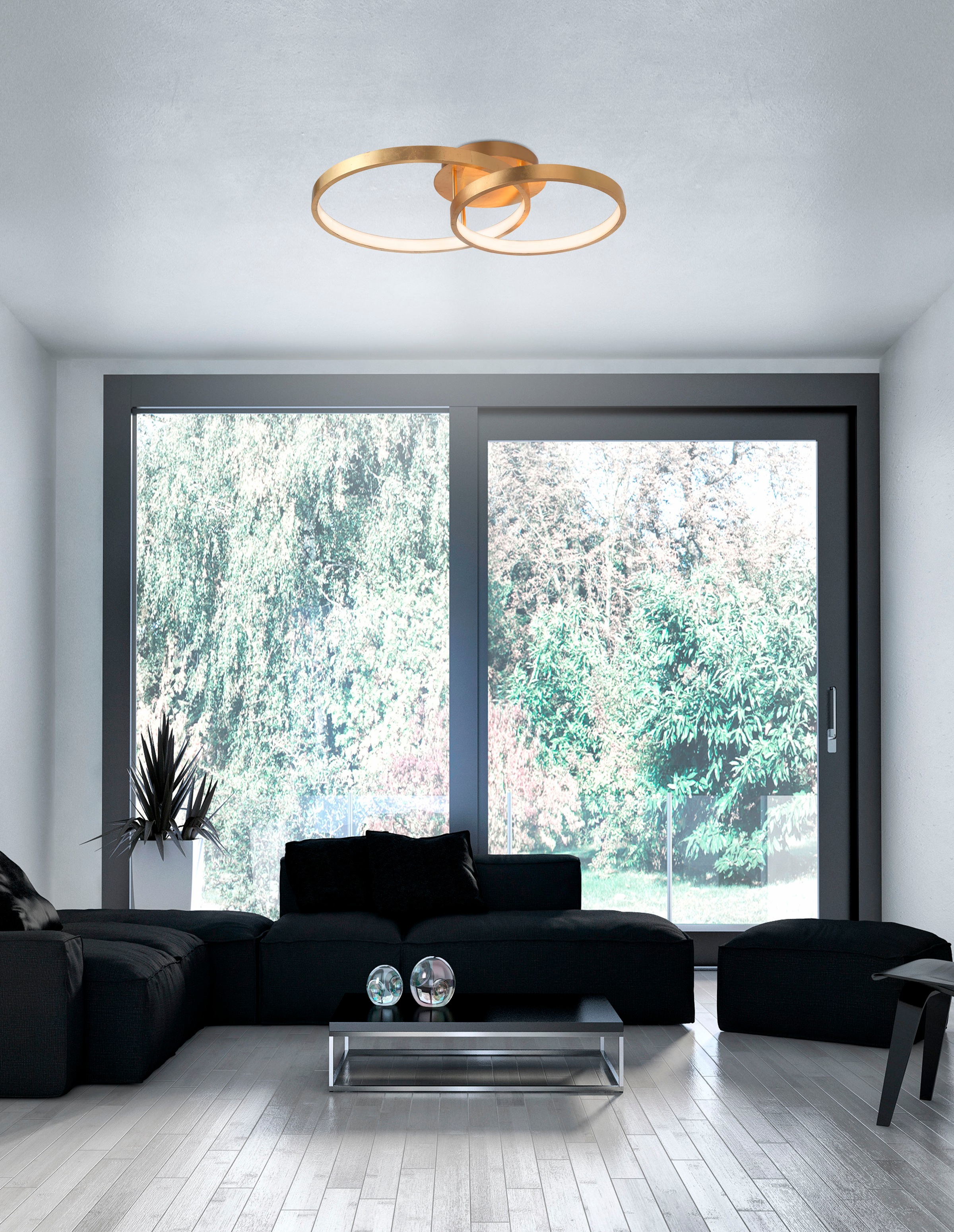 Nova Luce LED Deckenleuchte »LEON«, 2 flammig, Leuchtmittel LED-Modul   LED günstig online kaufen