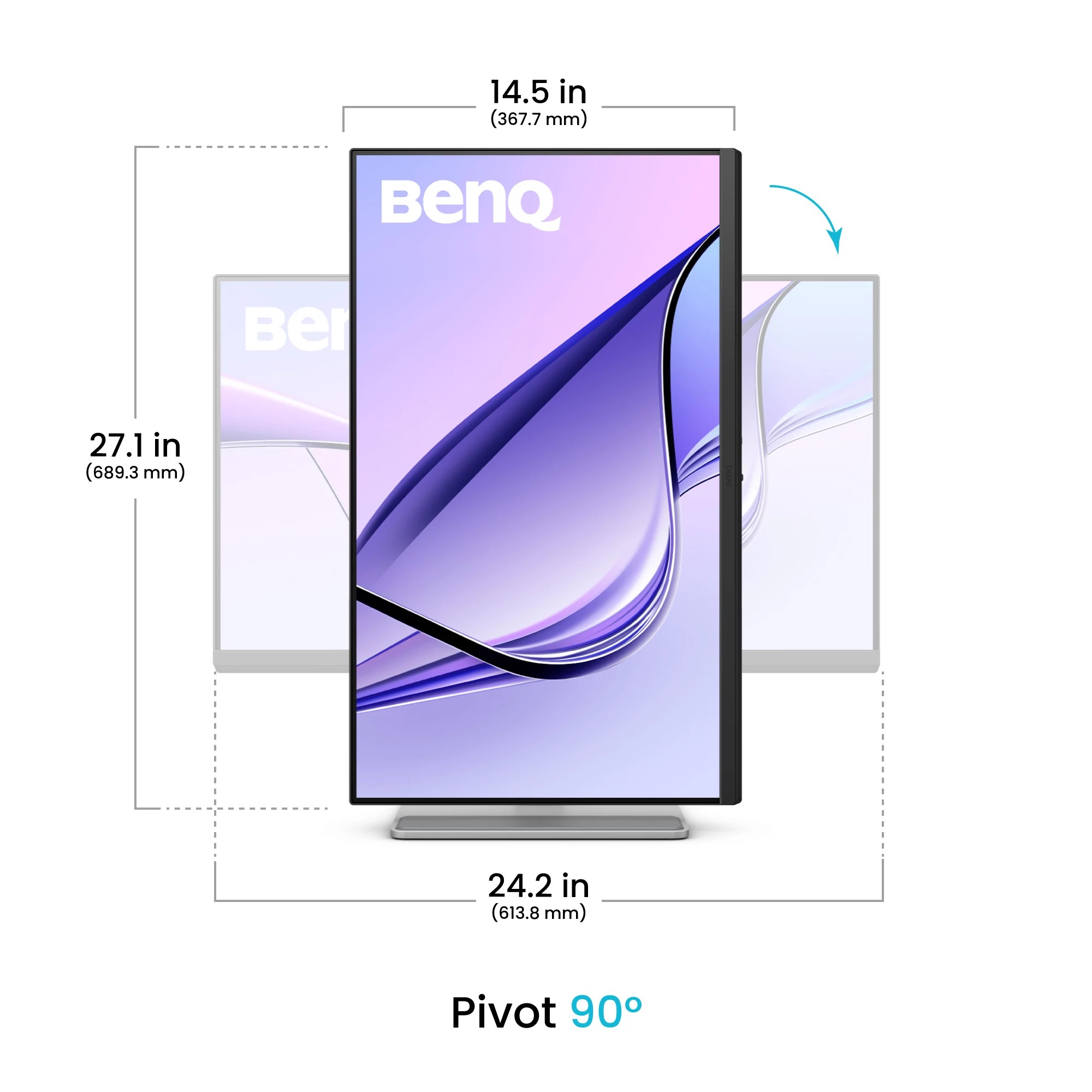 BenQ LED-Monitor »BenQ 68,6cm MA270UP 16:9 USB-C/HDMI silv. lift/piv UHD« 68,6 cm/27 ″  3840 x 2160 px 5 Reaktionszeit 60 Hz