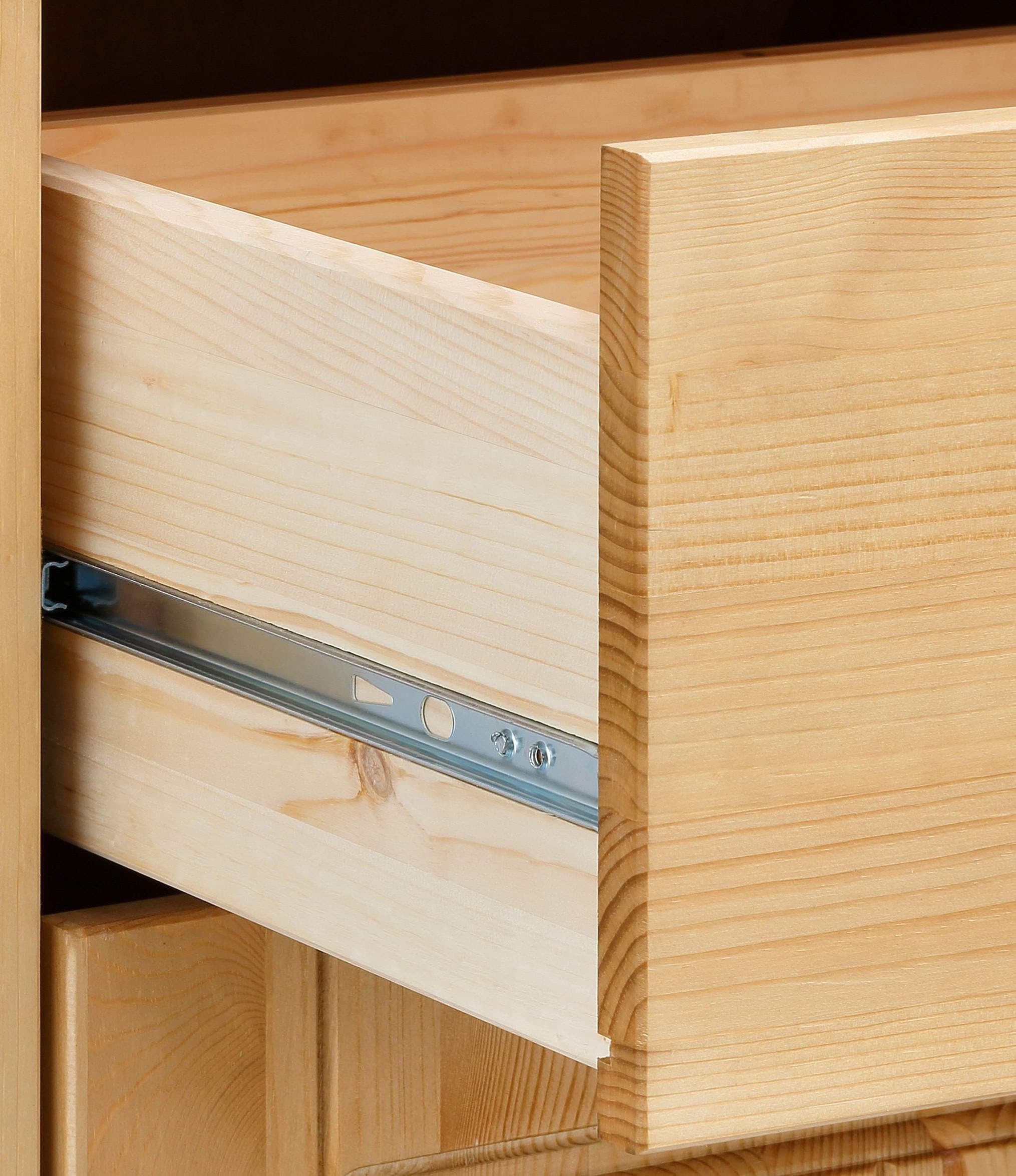 OTTO home Wäscheschrank »Clarius, Neuheit! Smarter ALLESKÖNNER, Mehrzweckschrank, Büroschrank«, (H/B/T ca. 178,4/124/40cm), mit Ausziehregal, Schublade, stabil + langlebig, Massivholz made in EU