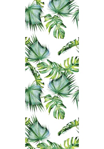 queence Vinyltapete »Tropische Blätter-Grün«, 90 x 250 cm, selbstklebend kaufen