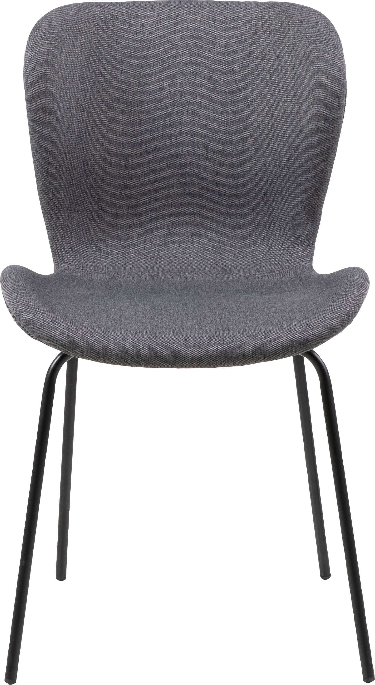ACTONA GROUP Esszimmerstuhl, Sitzhöhe schwarzen Set, auf Webstoff, Metallbeinen, 47 Webstoff Bezug, Raten 2er bestellen cm
