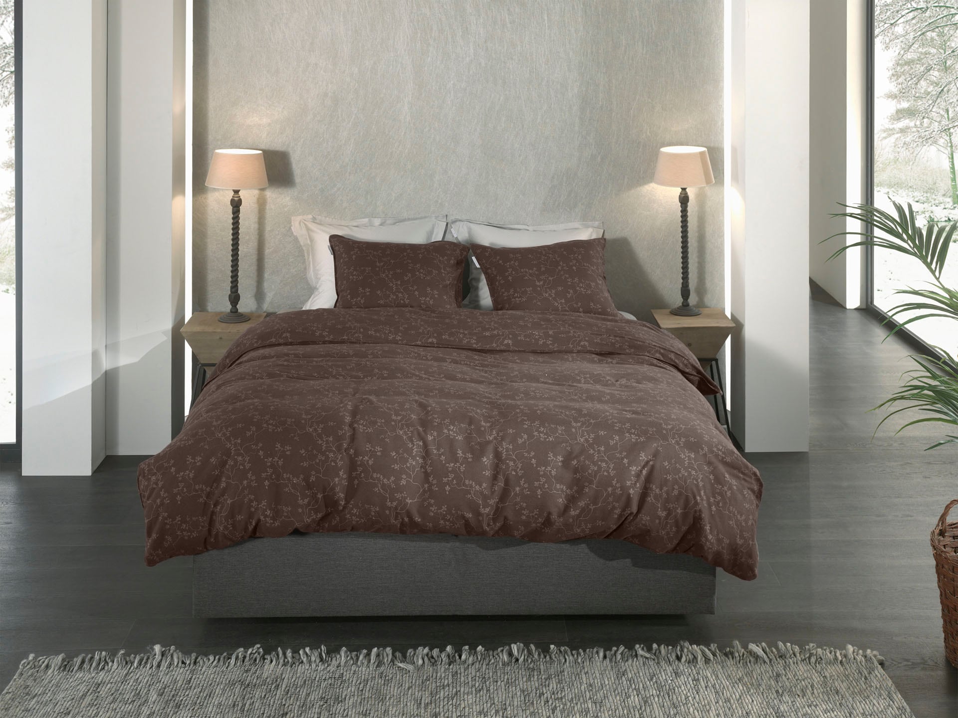 Heckett & Lane Bettwäsche »Alloro« 2 Stk. tlg. Blumen Muster, 100% Baumwolle, Bettwäsche ab 135x200 cm.