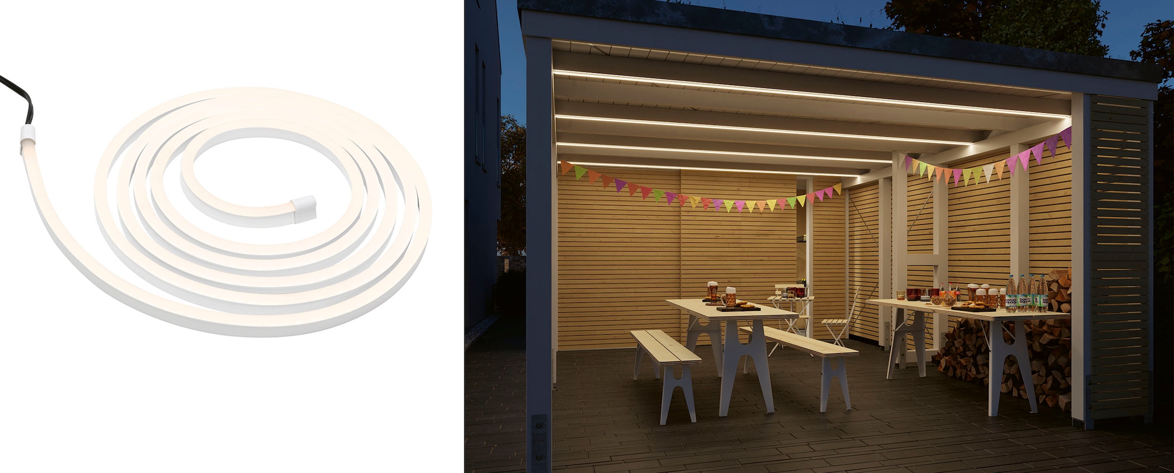 Paulmann LED Stripe »SimpLED Outdoor Stripe Set 3m 12W Warmweiß beschichtet«, 1 St.-flammig