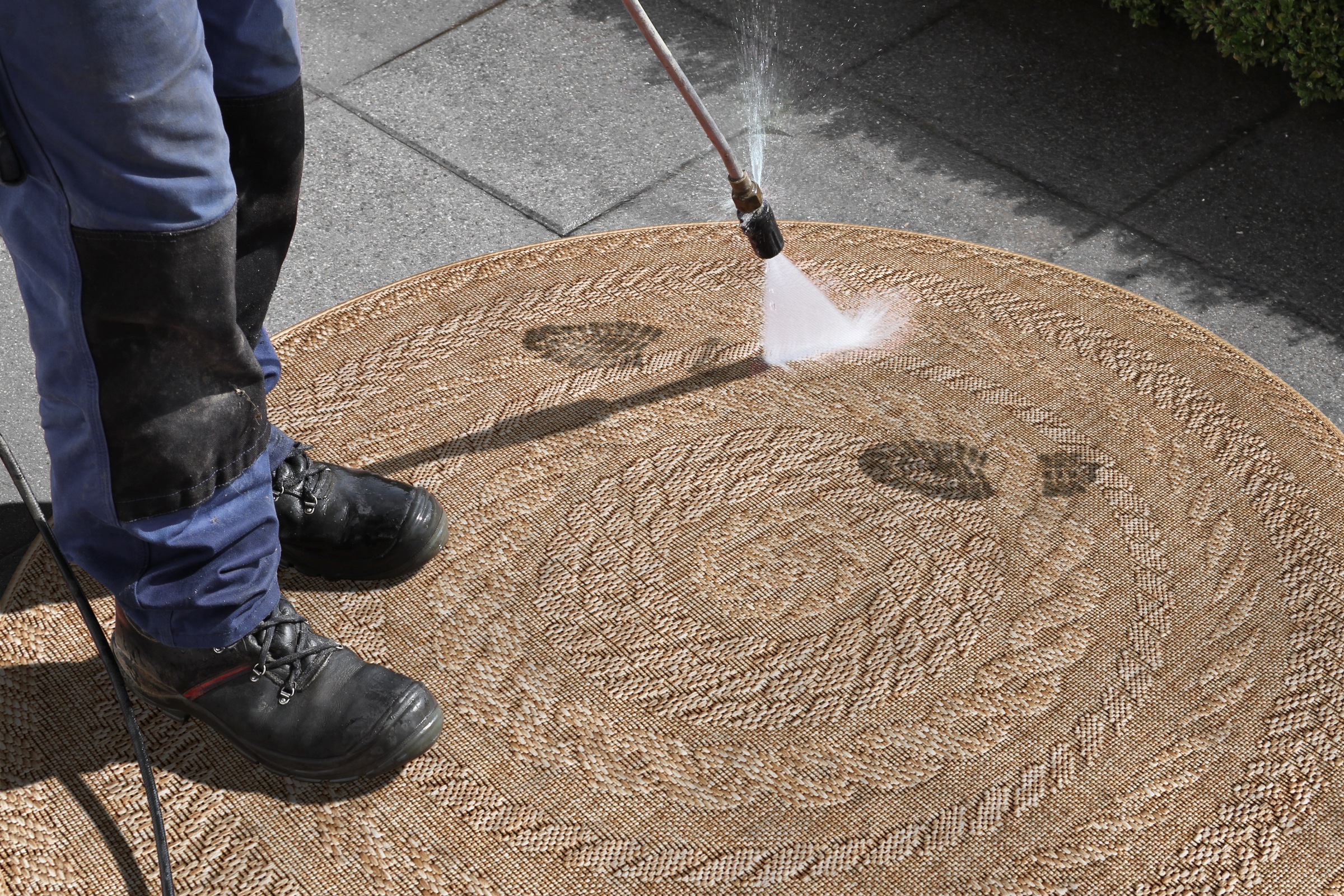 NORTHRUGS Teppich »Almendro«, rund, 6 mm Höhe, Sisal Optik, Robust, Pflegeleicht, Flachgewebe