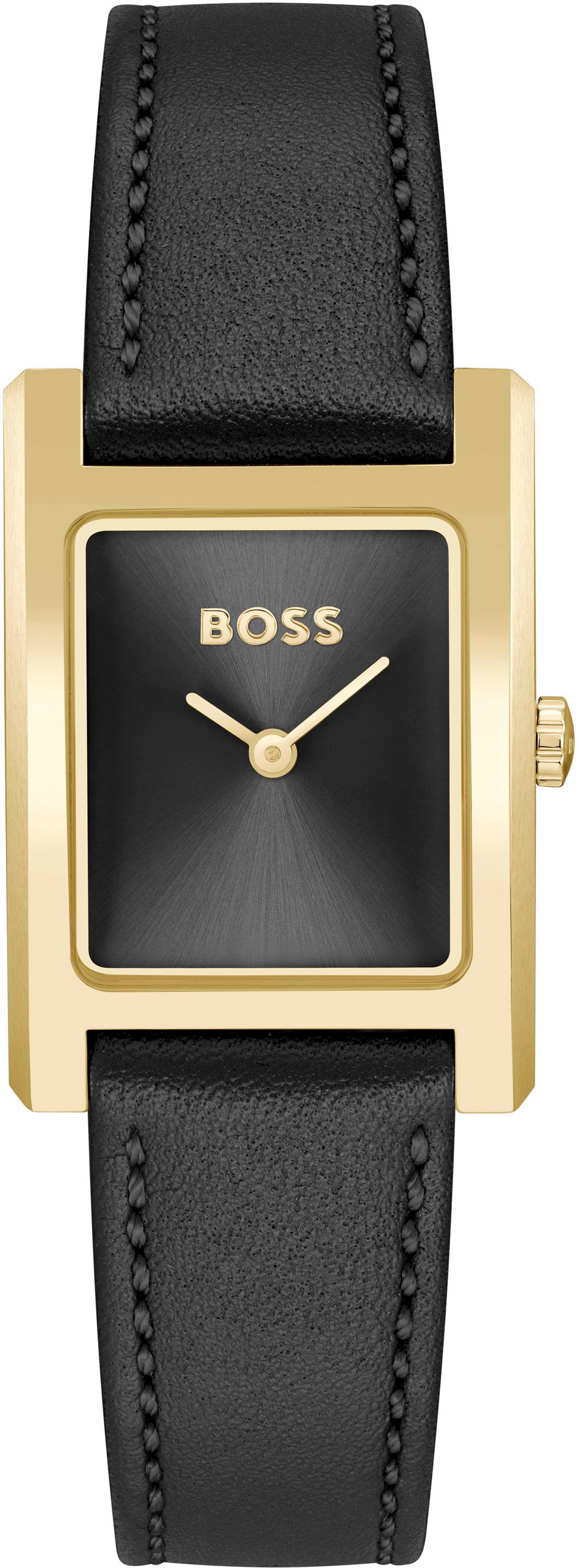 BOSS Quarzuhr »LUCY«, Damenuhr, Armbanduhr, analog, Lederarmband