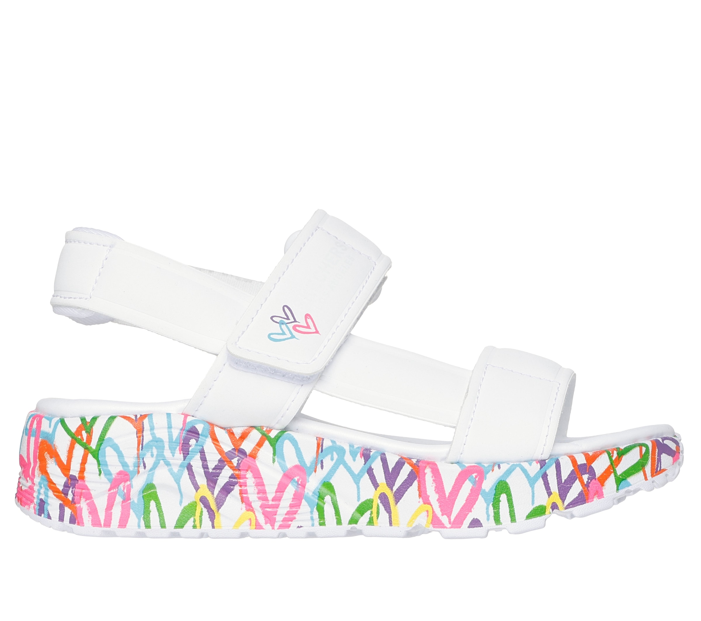 Skechers Sandale »UNO LITE SANDAL-SUNNY LOVE«  Sommerschuh, Klettschuh mit Plateau, Größenschablone zum Download