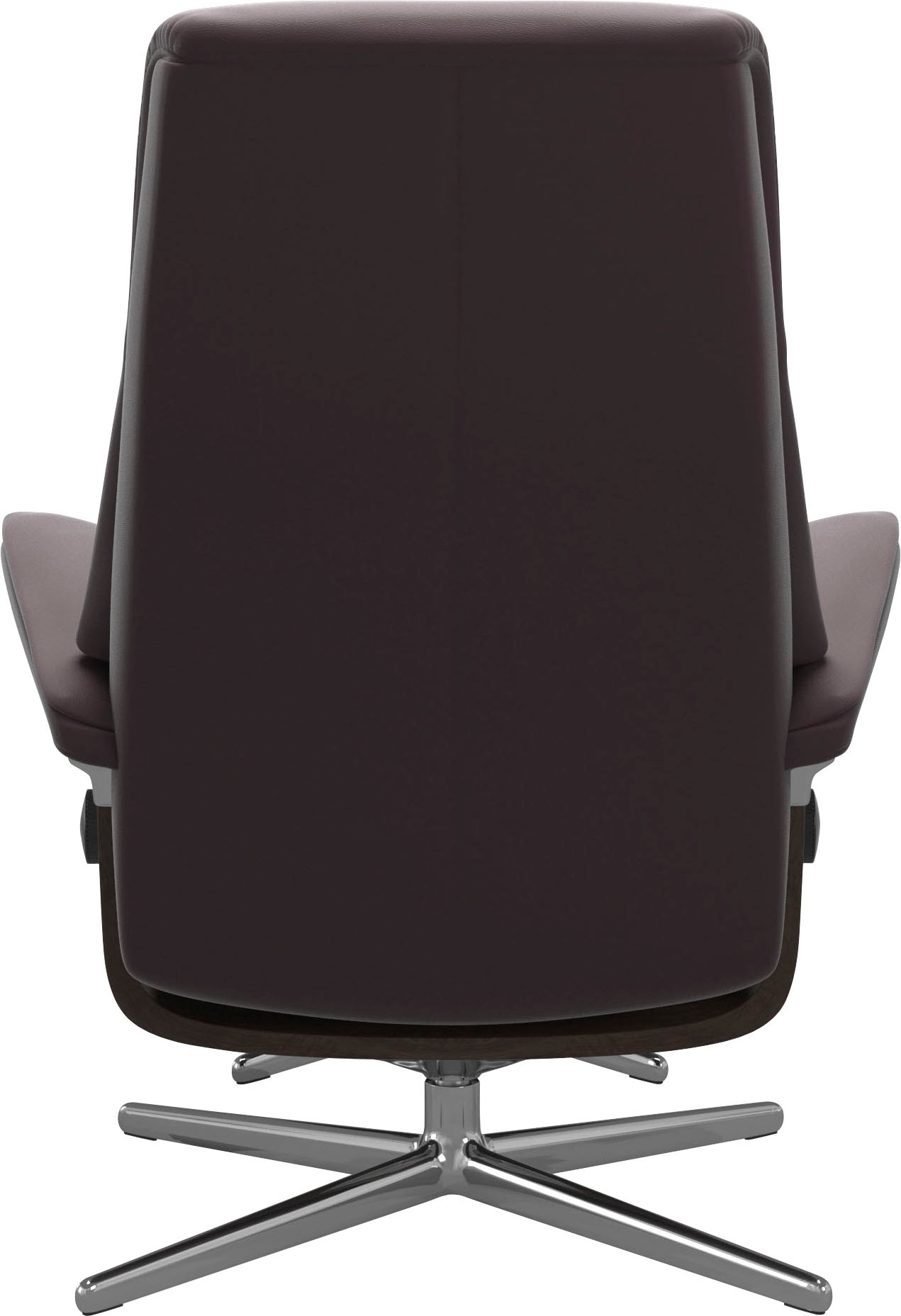 Stressless® Relaxsessel »View«, (Set, Relaxsessel mit Hocker), mit Hocker, mit Cross Base, Größe S, M & L, Holzakzent Wenge