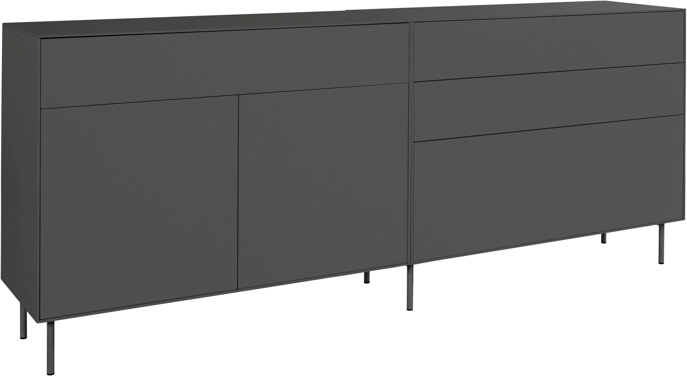 LeGer Home by Lena Gercke Sideboard »Essentials«, (2 St.), Breite: 224cm, MDF lackiert, Push-to-open-Funktion