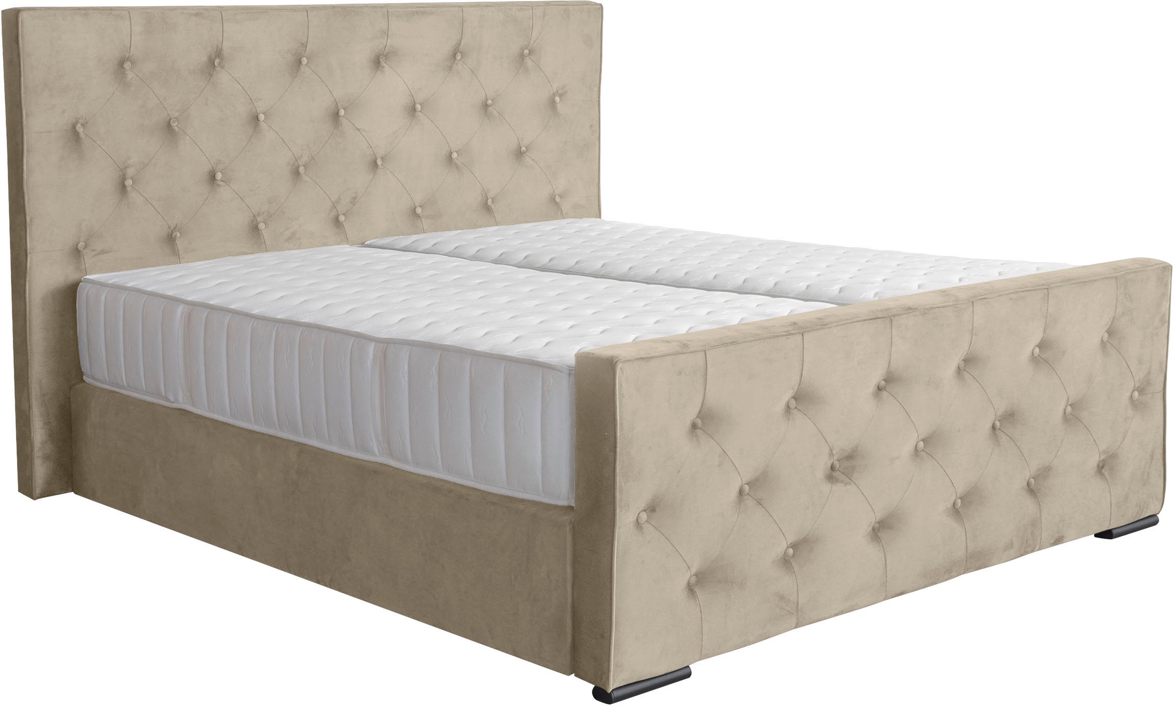 COLLECTION AB Boxspringbett »Florence erhältlich in der Breite 180cm«, inkl. Bettkasten und King-Matratzen (28cm) in H3
