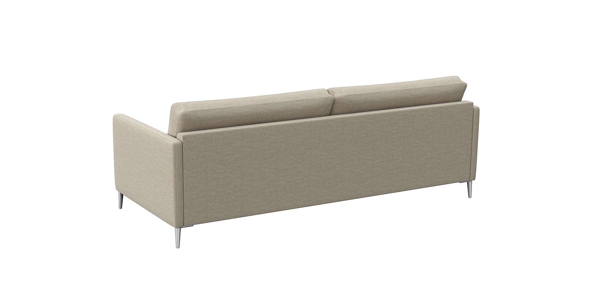 FLEXLUX 3-Sitzer »Fiore, super Sitzkomfort durch Kaltschaum im Sitz«, schmale Armlehnen, Füße Alu