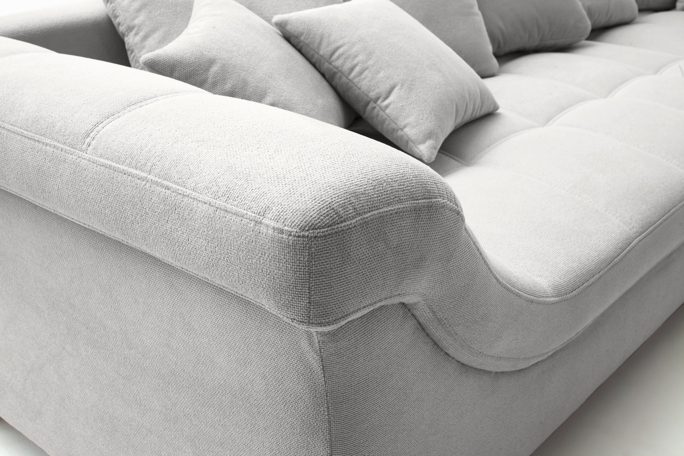 Mr. Couch Ecksofa »Bologna, L-Form, mit Holzfüßen« wahlweise mit Kaltschaum