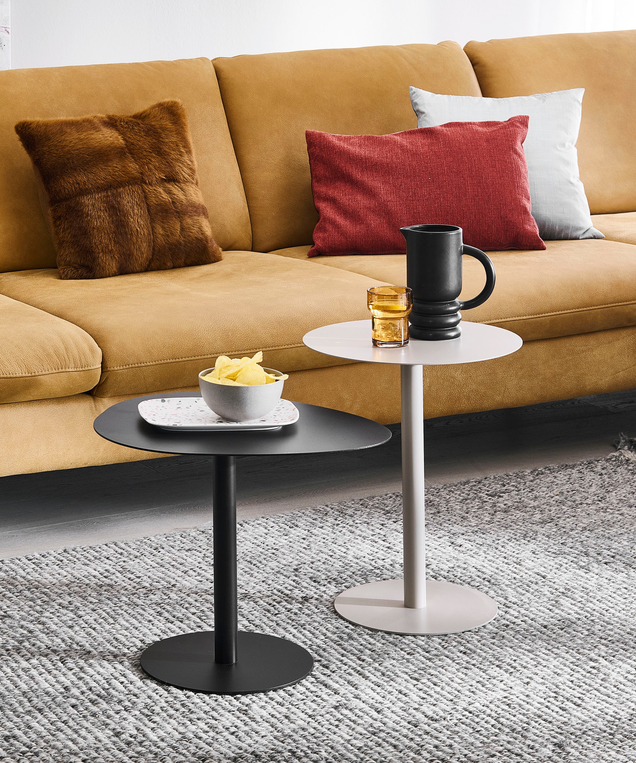 HAKU Beistelltisch »Sofatisch, Wohnzimmertisch« 1 Stk. tlg. freiform - aus Metall Schwarz B/T/H 51/41/42 cm