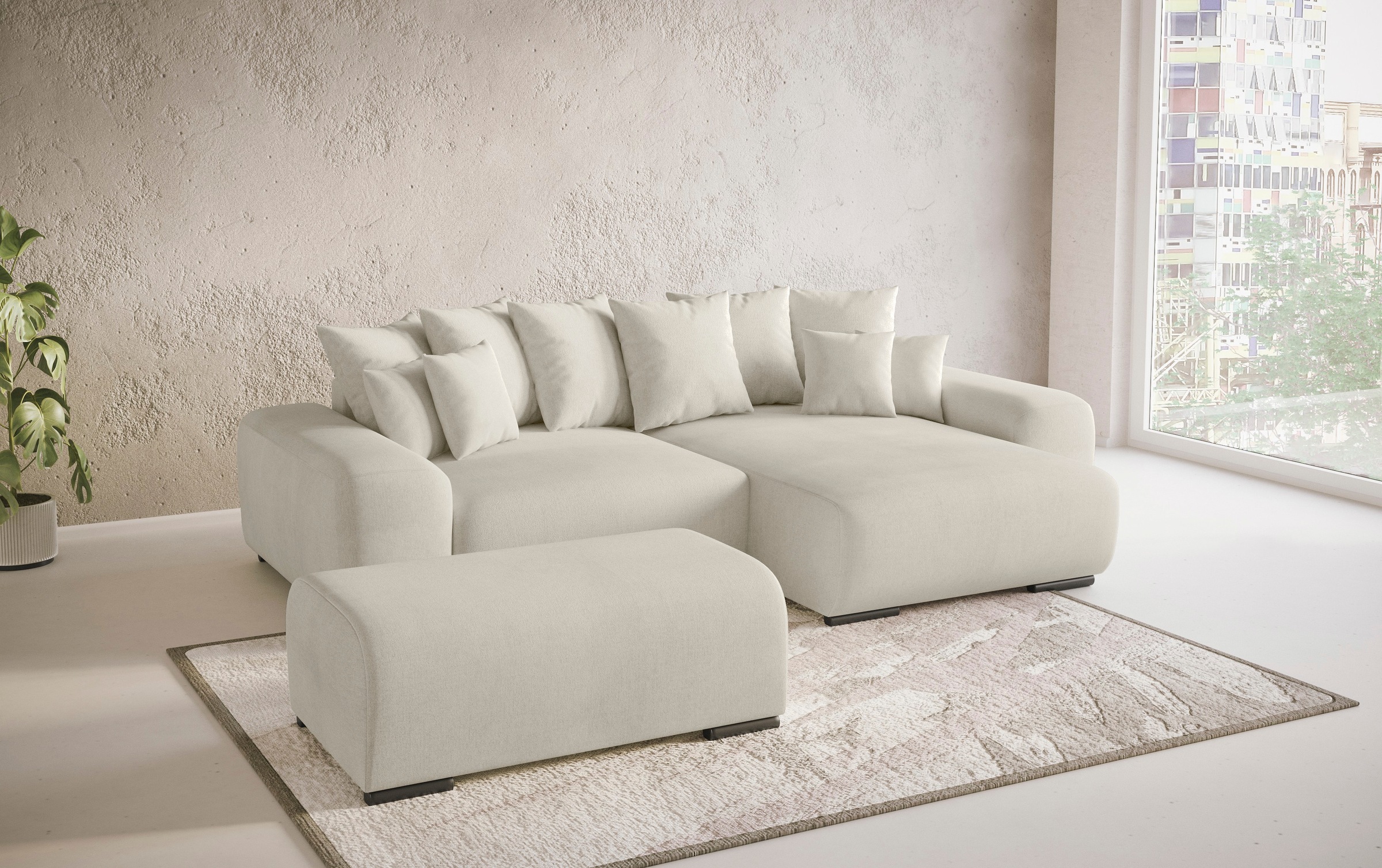 Mr. Couch Hockerbank »Sundance«, Mit DuraSpring-Taschenfederkern bis 140 kg belastbar
