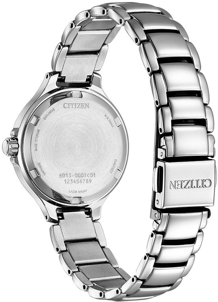 Citizen Titanuhr »EW2680-84N«, Armbanduhr, Damenuhr, Solar, Titanarmband, Saphirglas