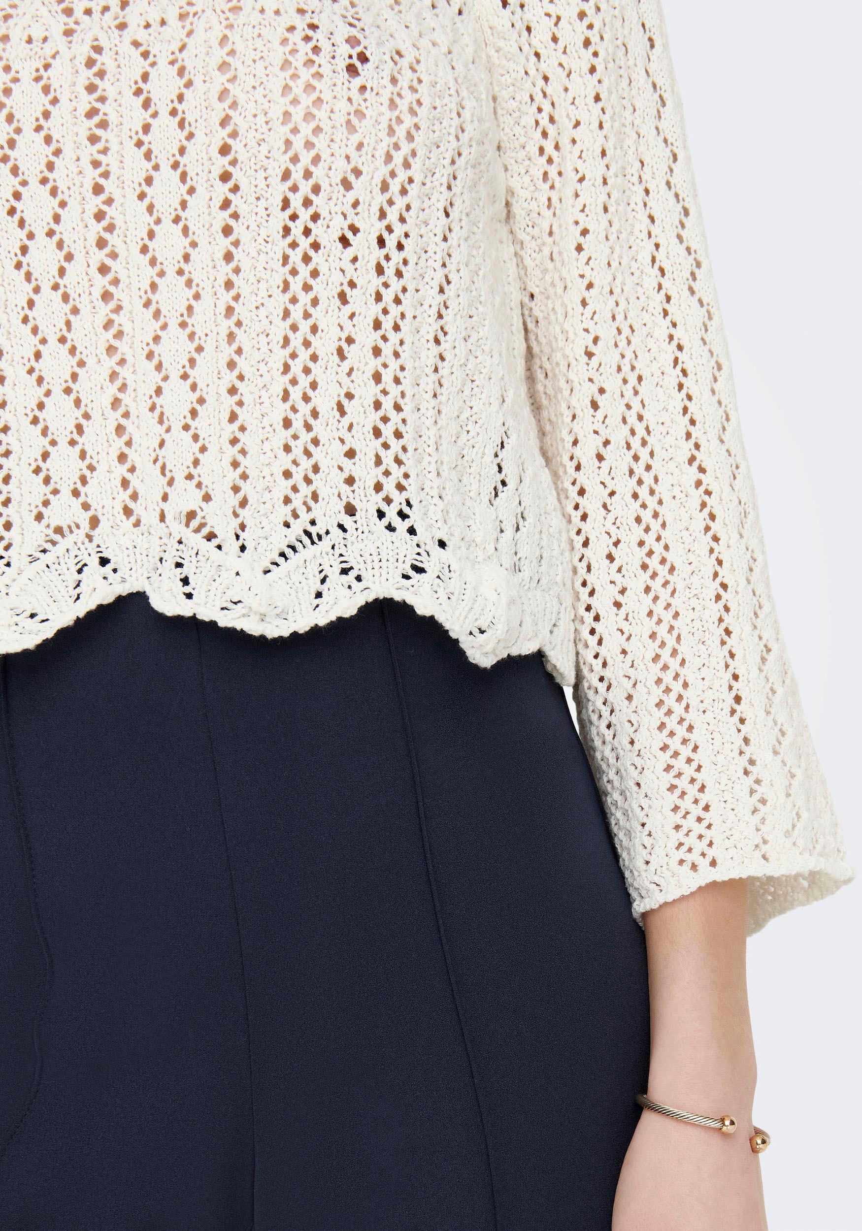 ONLY Rundhalspullover »ONLNOLA LIFE 3/4 PULLOVER KNT NOOS«