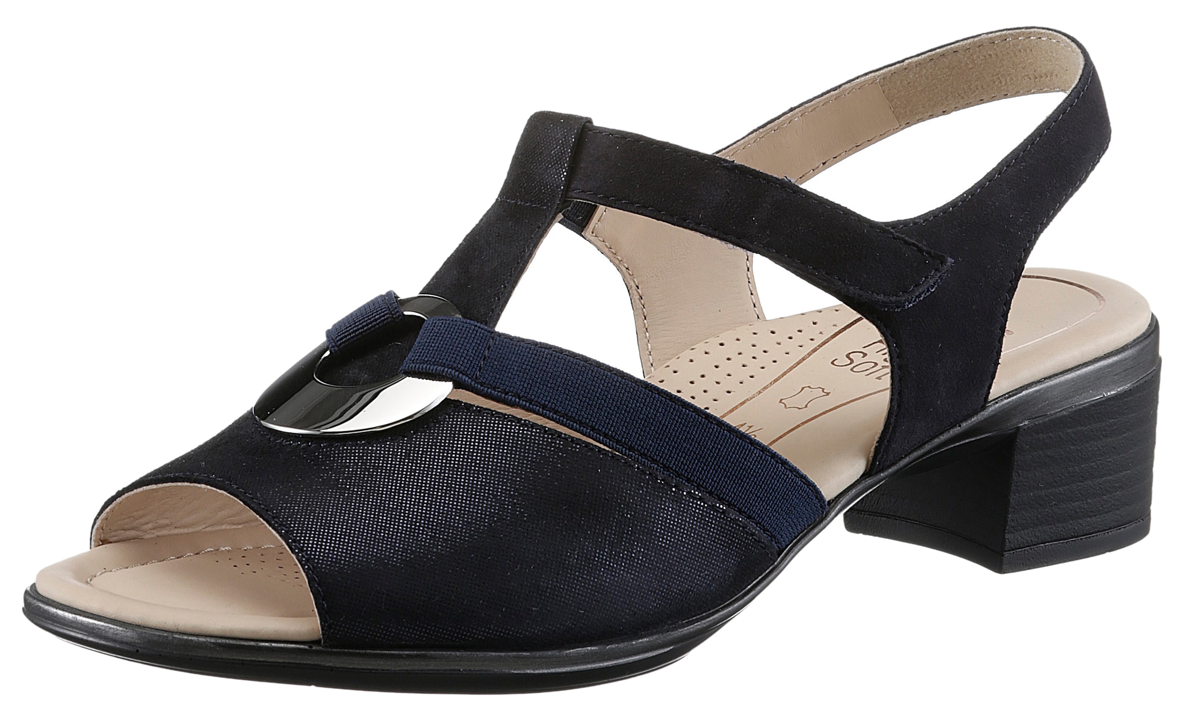 Ara Sandalette »LUGANO«, Sommerschuh, Sandale, Blockabsatz, in Schuhweite H (= sehr weit)