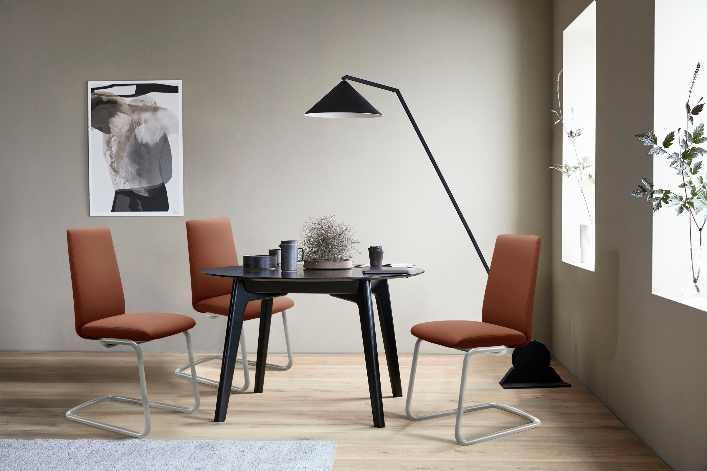 Stressless® Polsterstuhl »Laurel«, Leder PALOMA, Low Back, Größe M, mit Beinen aus Stahl in Chrom glänzend