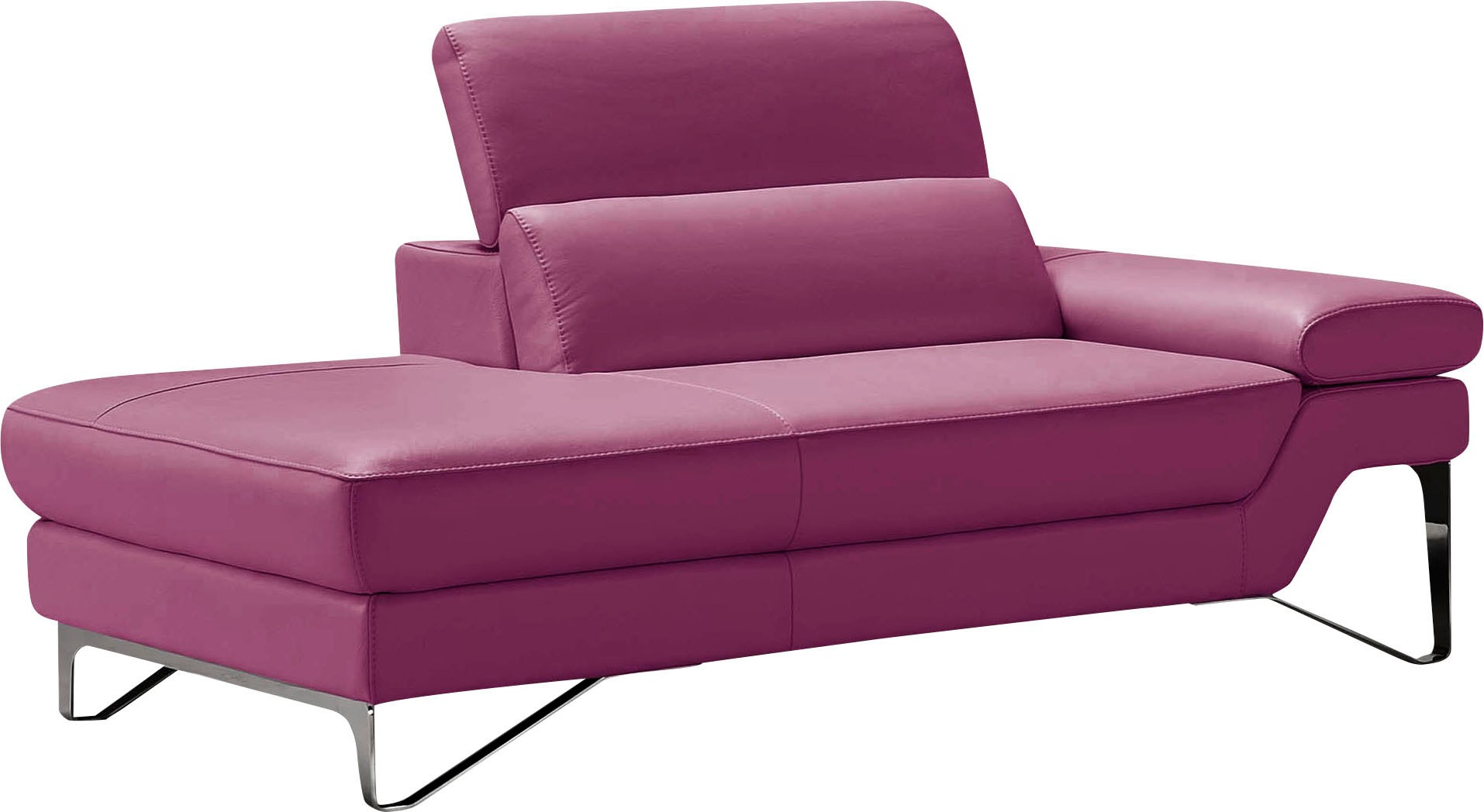 Egoitaliano Ottomane »Princess, elegantes Designsofa mit erstklassigem Sitzkomfort,«, inkl. verstellbarem Kopfteil und edle Designmetallfüße