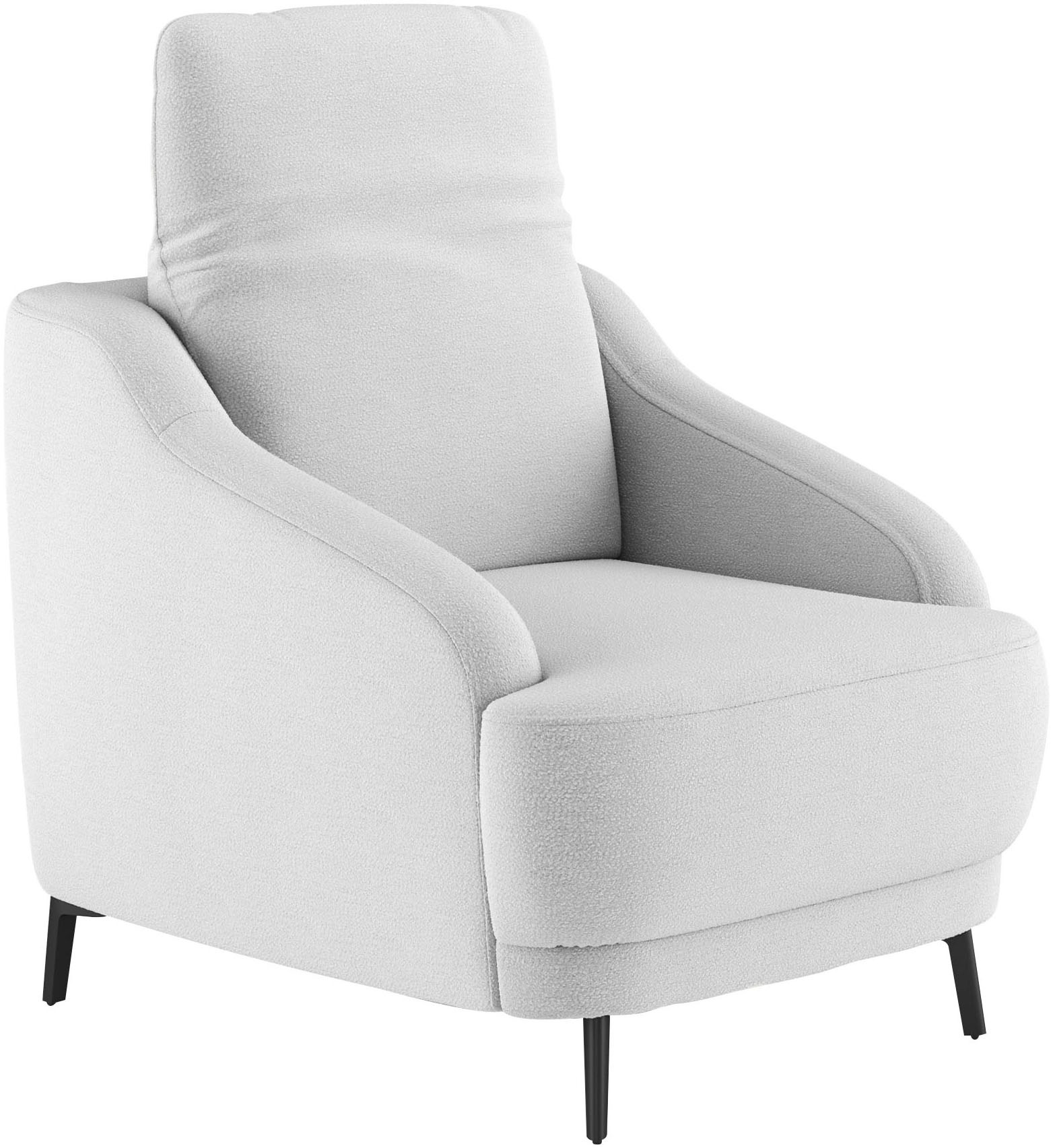 sit&more Sessel »Blues«, (1 St.), mit Metallfüßen, schwarz-matt
