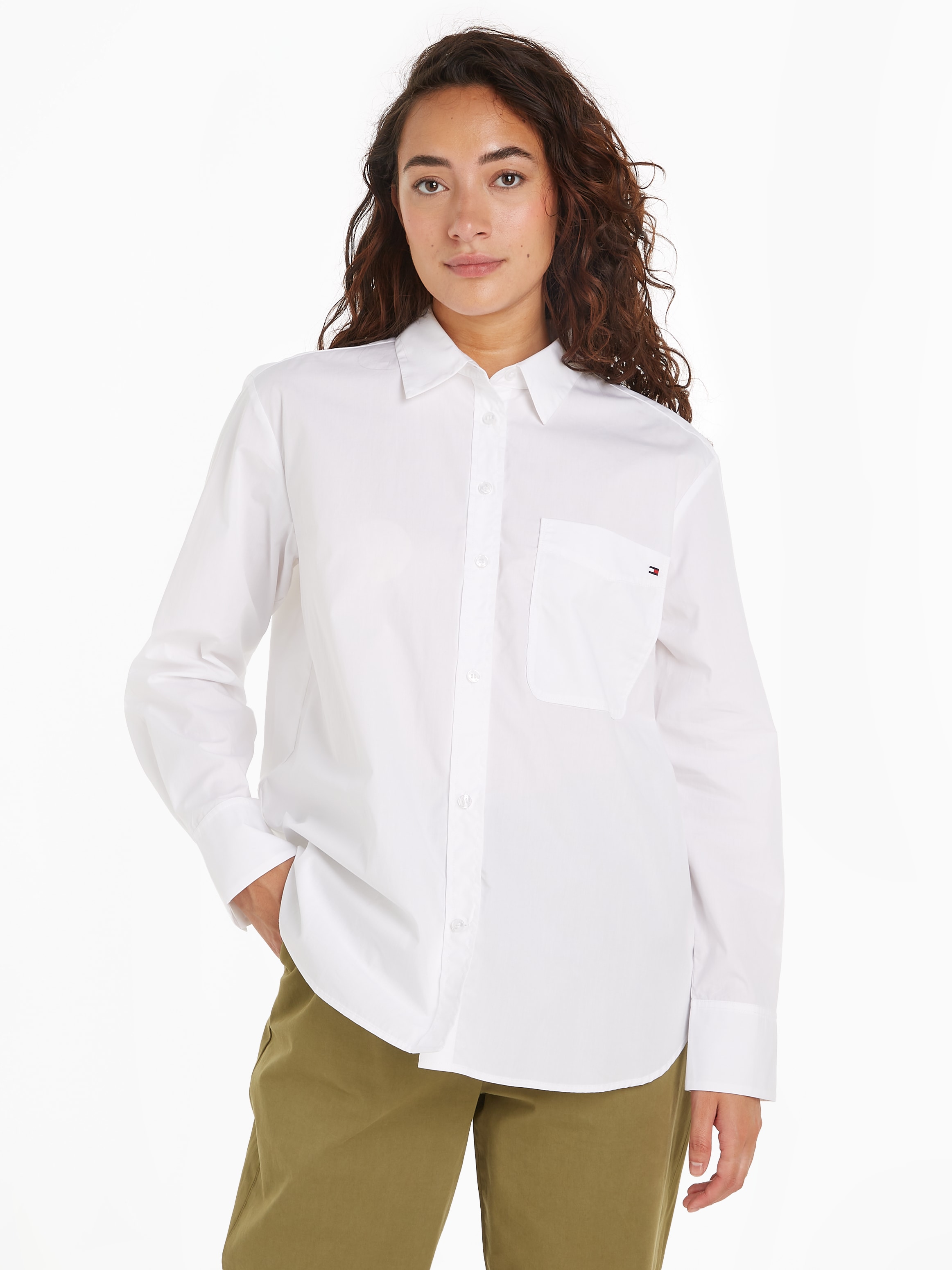 kaufen Tommy Hemdbluse »SOLID COTTON Brusttasche SHIRT«, EASY Hilfiger FIT mit