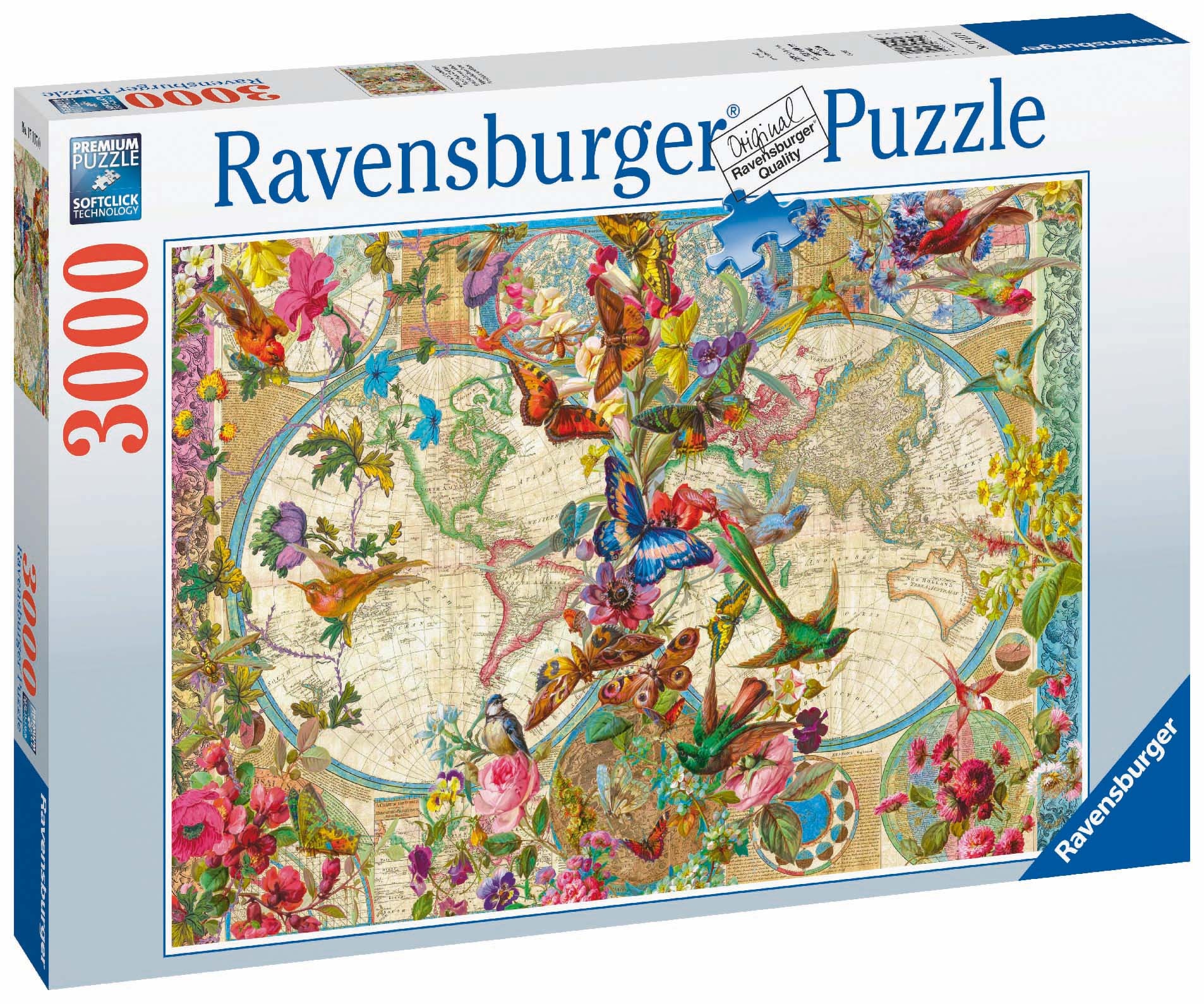 Ravensburger Puzzle »Weltkarte mit Schmetterlingen«, Made in Germany, FSC® - schützt Wald - weltweit