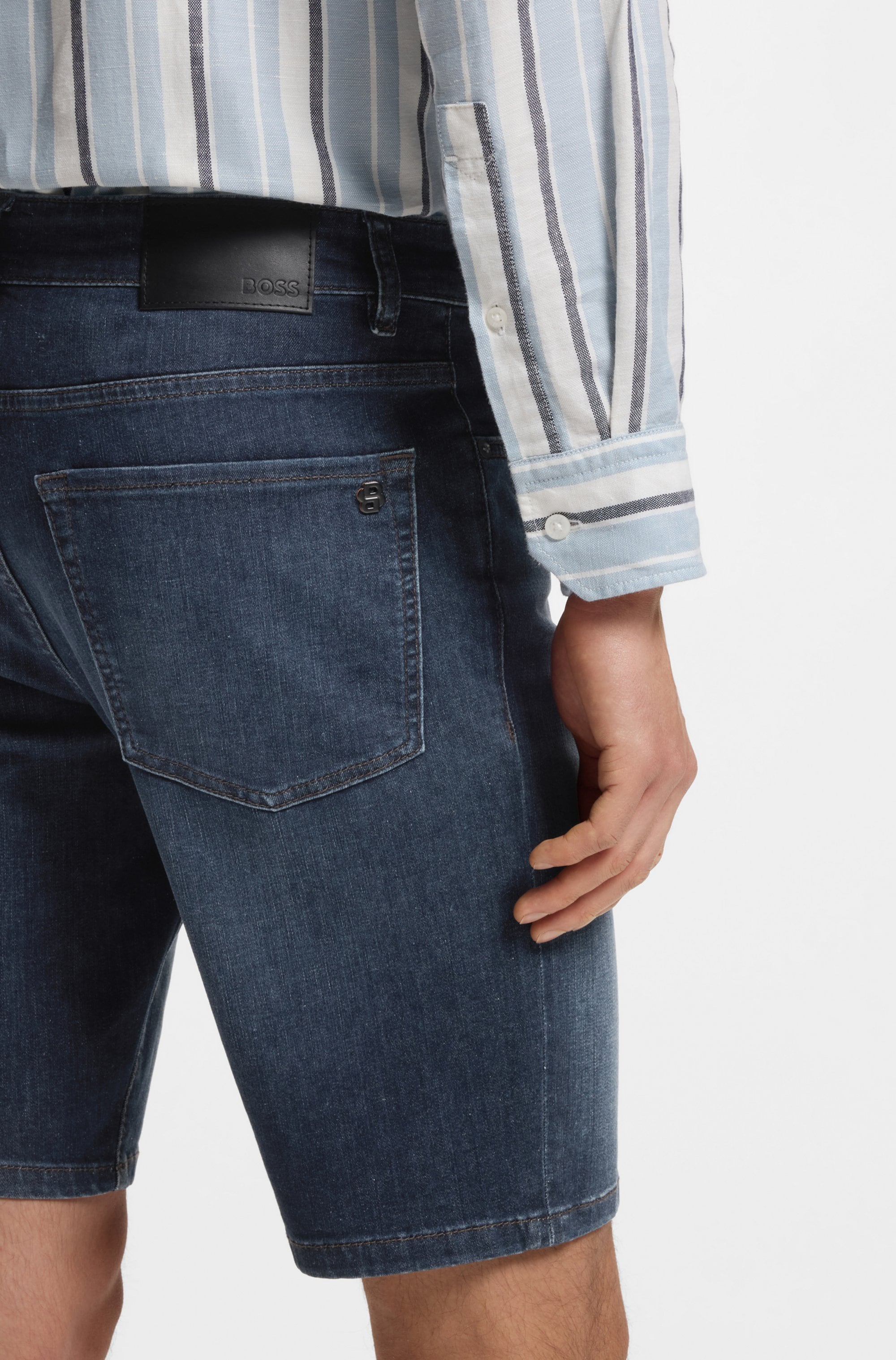 BOSS ORANGE Jeansshorts »Re.Maine Shorts Bo« Stretch-Denim im Straight Fit