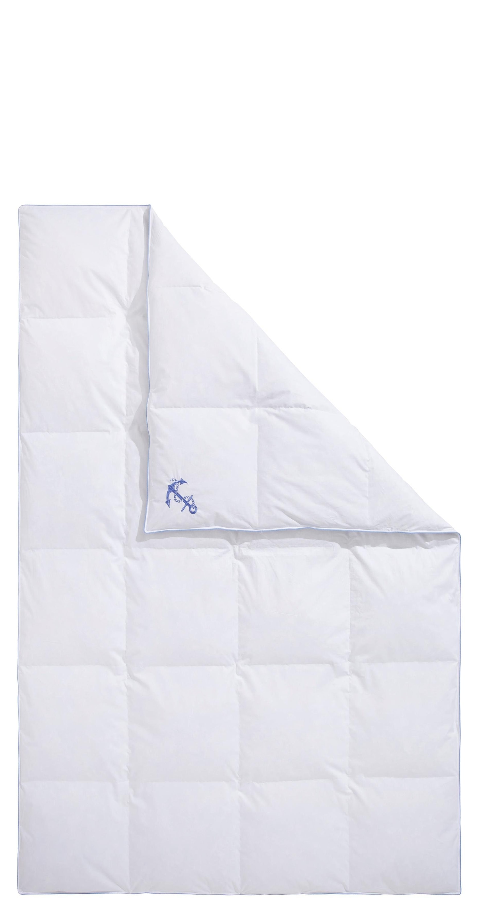 RIBECO Federbettdecke »Anker« normal Füllung Federn & Daunen Bezug Baumwoll günstig online kaufen