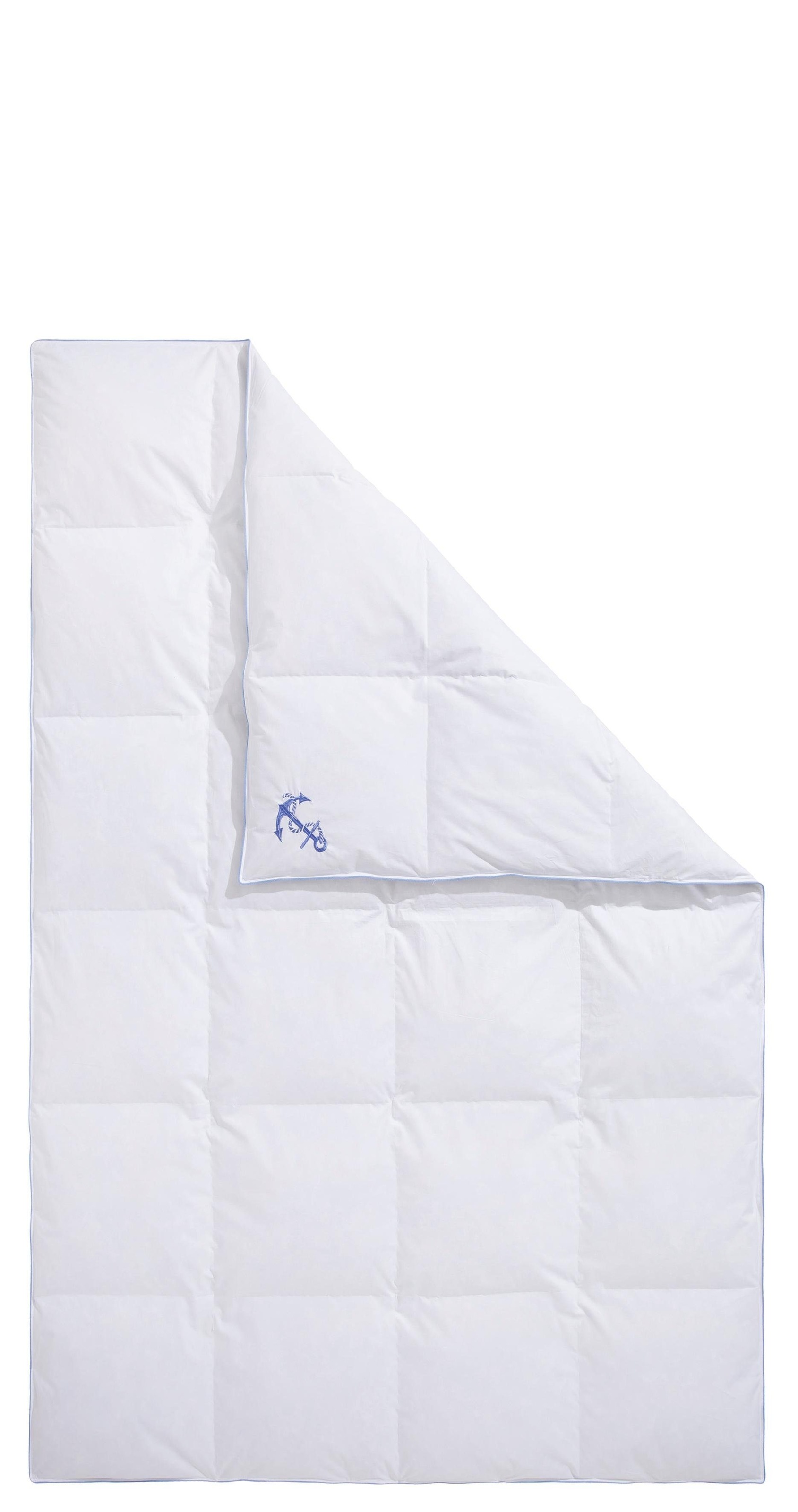 RIBECO Federbettdecke »Anker« normal Füllung Federn & Daunen Bezug Baumwoll günstig online kaufen