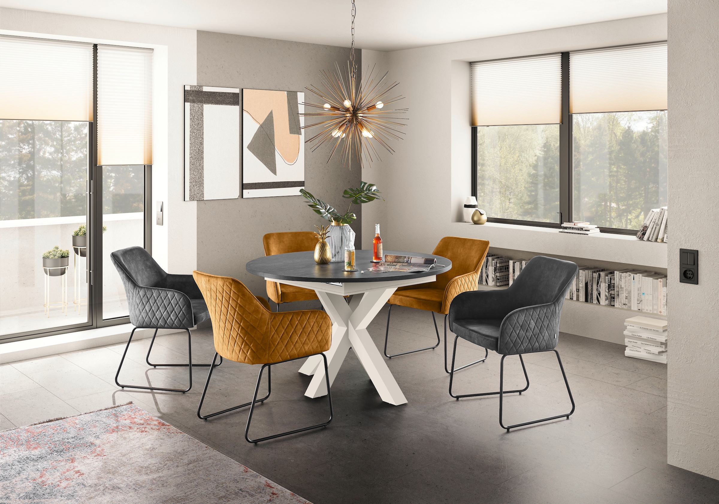 set one by Musterring Esstisch »New Atlanta« mit runder Platte, ausziehbar, Stern-Fuß, Maße Ø130cm (170x130cm)