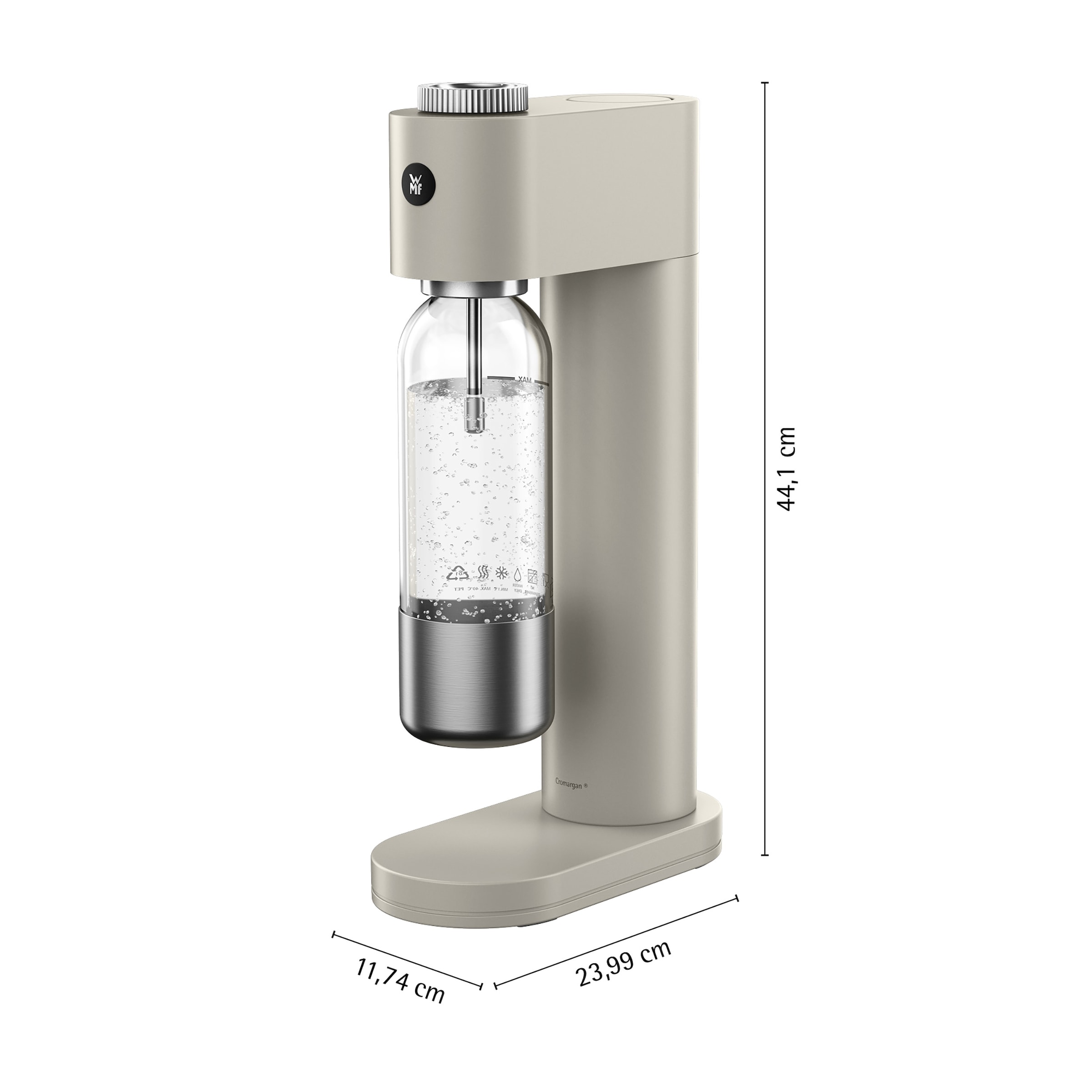 WMF Wassersprudler »Element One« 3 Sprudelgrade, vollautomatisches Sprudeln, Cromargan Edelstahlgehäuse