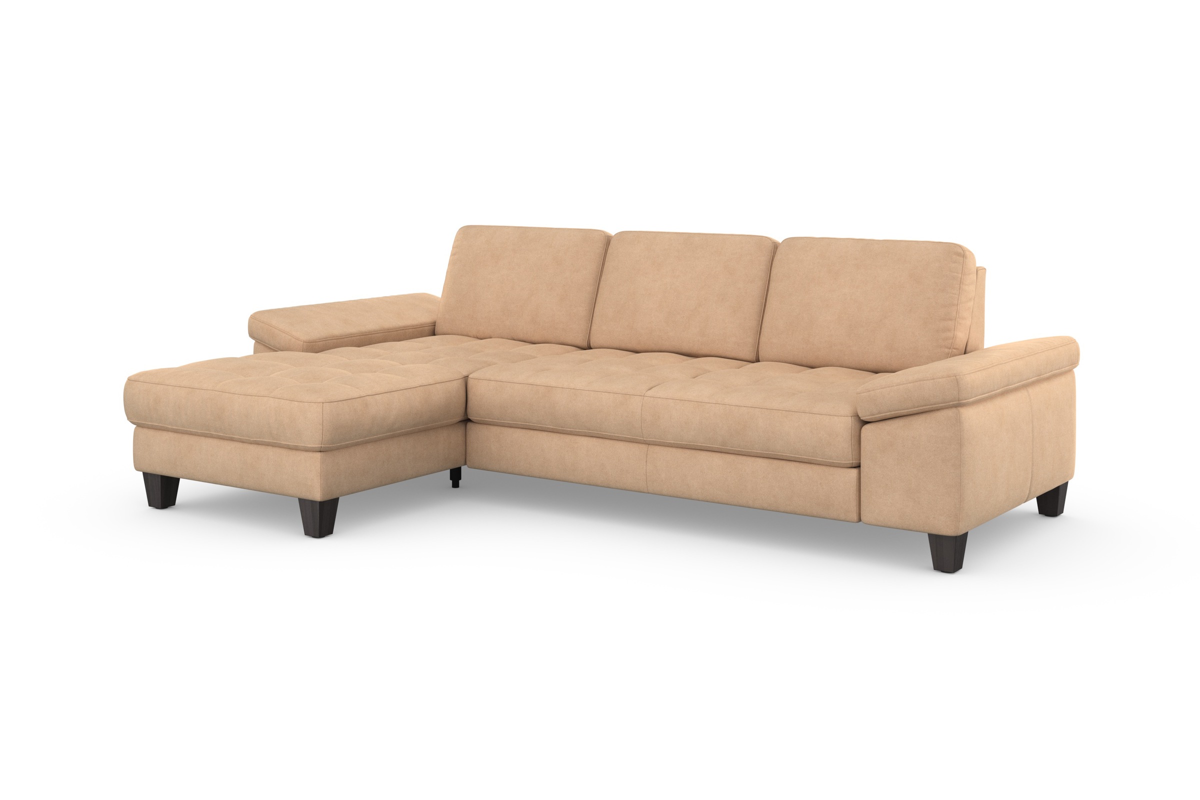 sit&more Ecksofa »Westham L-Form«, Recamiere, mit oder ohne Bettfunktion, Bettkasten, Füße wengefarben