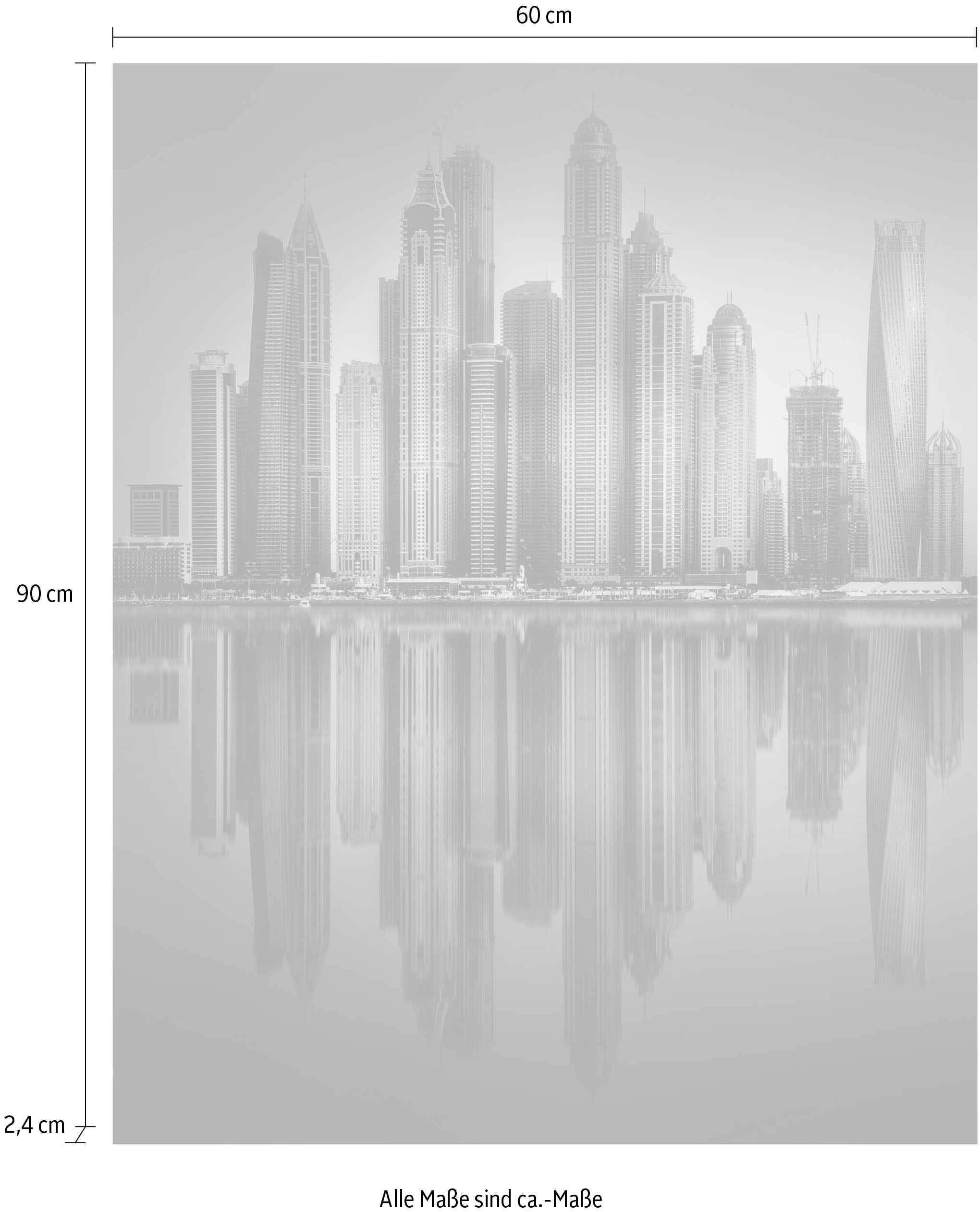 queence Acrylglasbild »Hochhäuser« Gebäude | Skyline | Städte Fine Art-Print in Galeriequalität